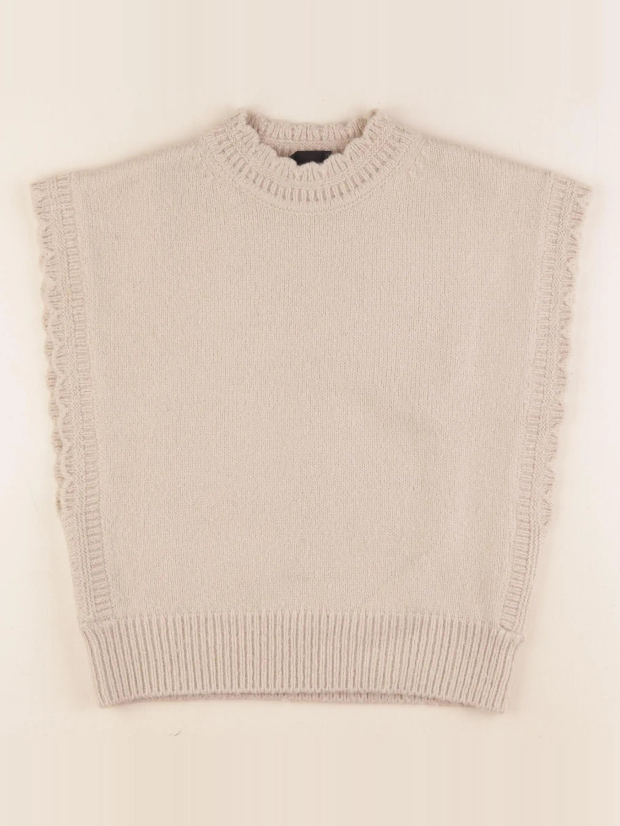 Monoprix - pull beige - 8/10 ans