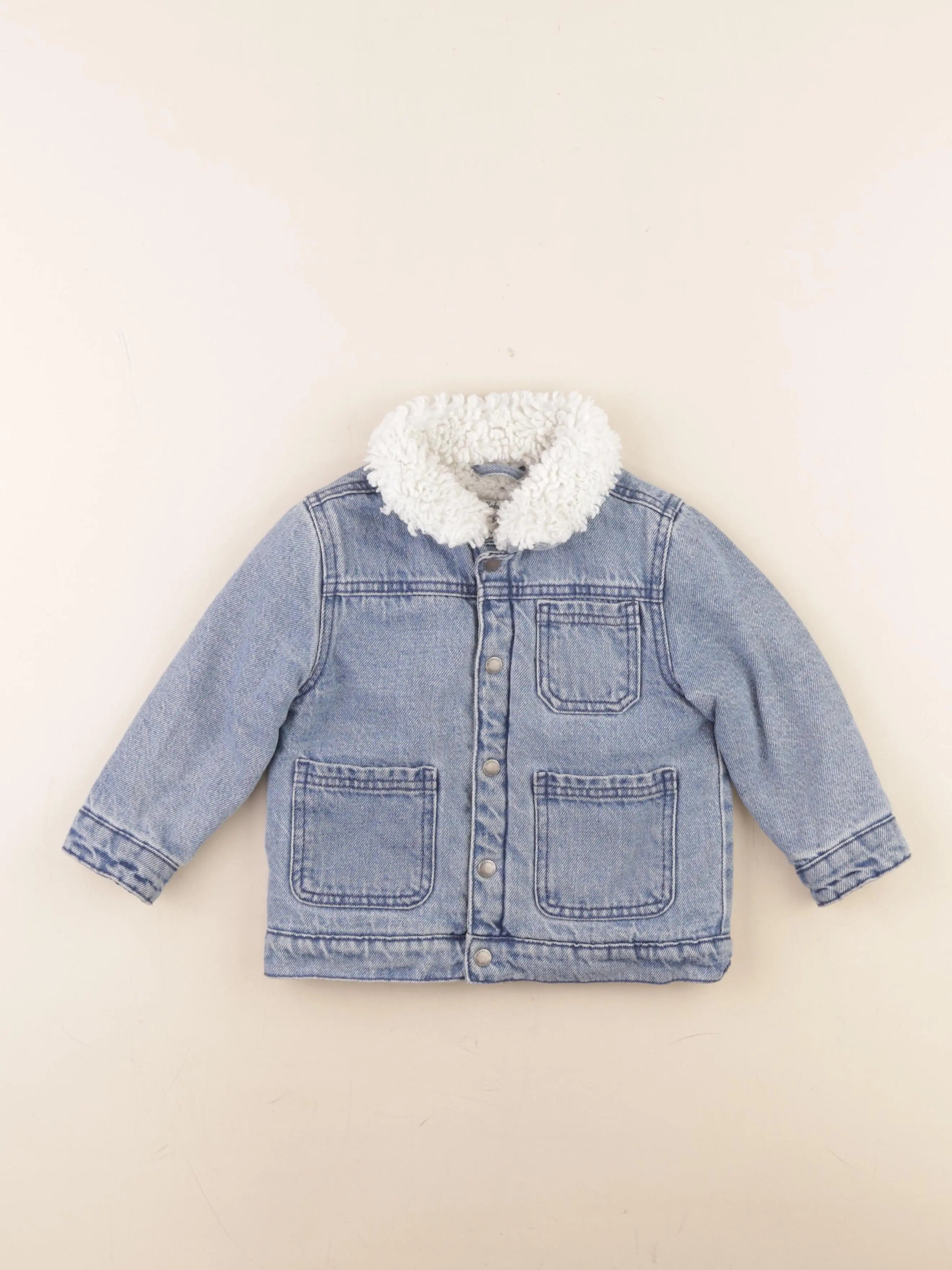 Vertbaudet - veste doublé bleu - 2 ans