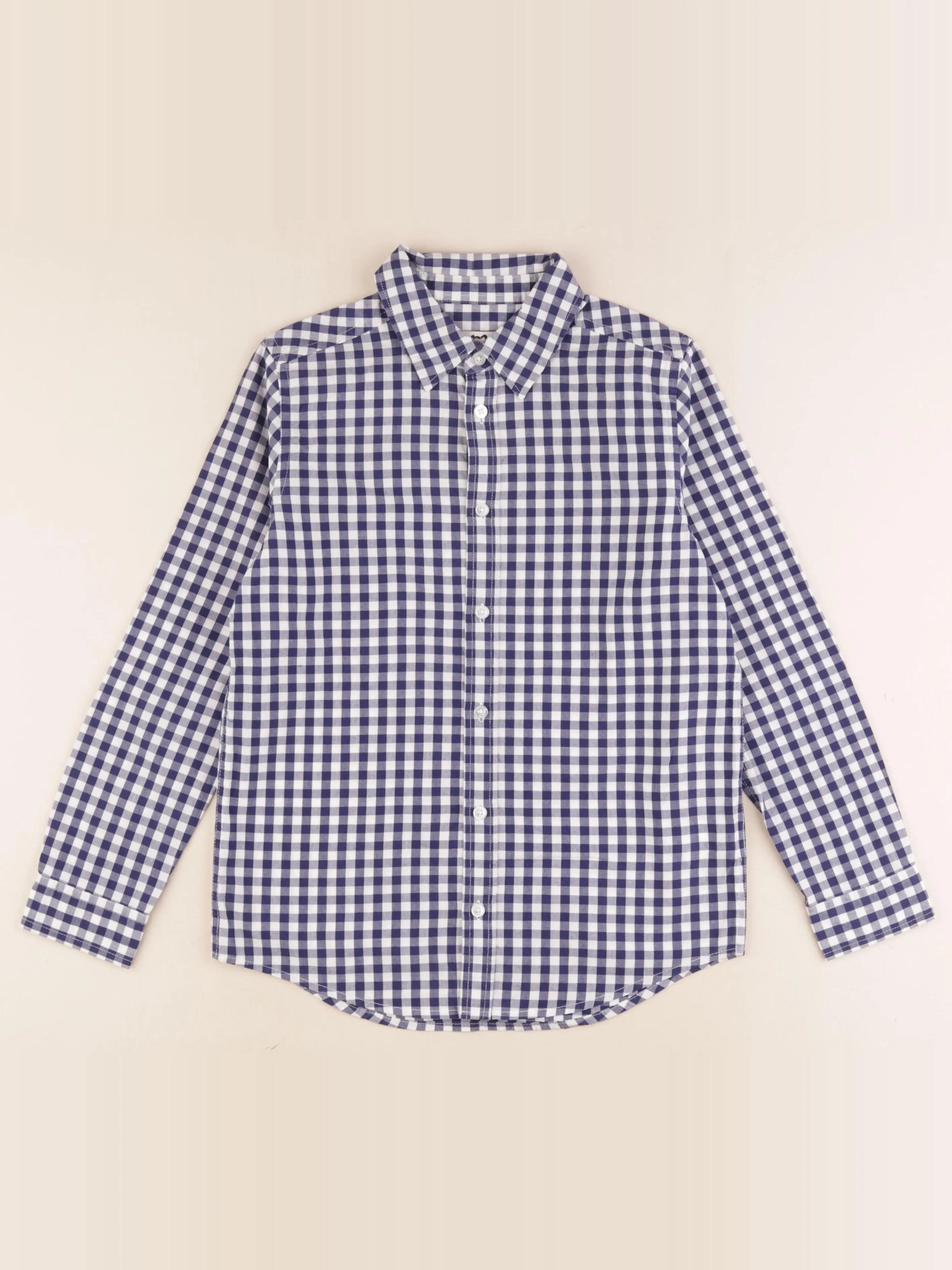 Cyrillus - chemise bleu, blanc - 10 ans