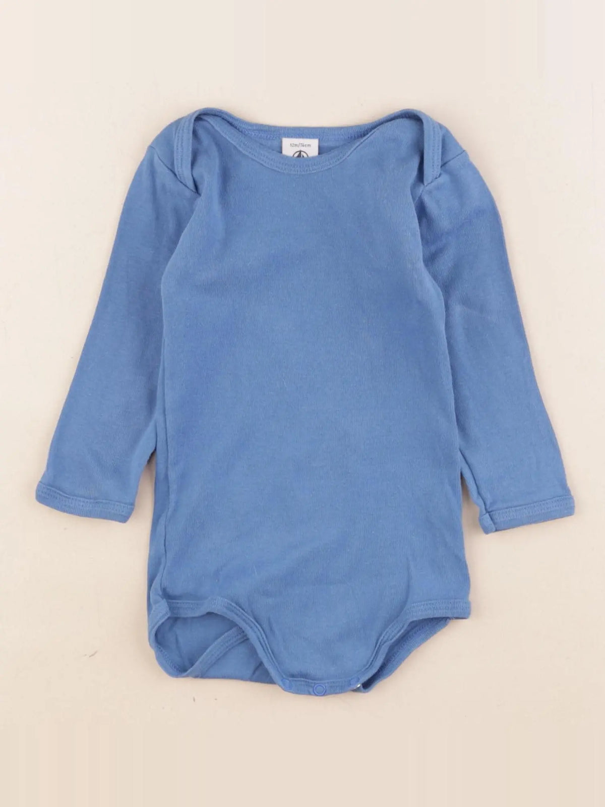 Petit Bateau - body bleu - 12 mois