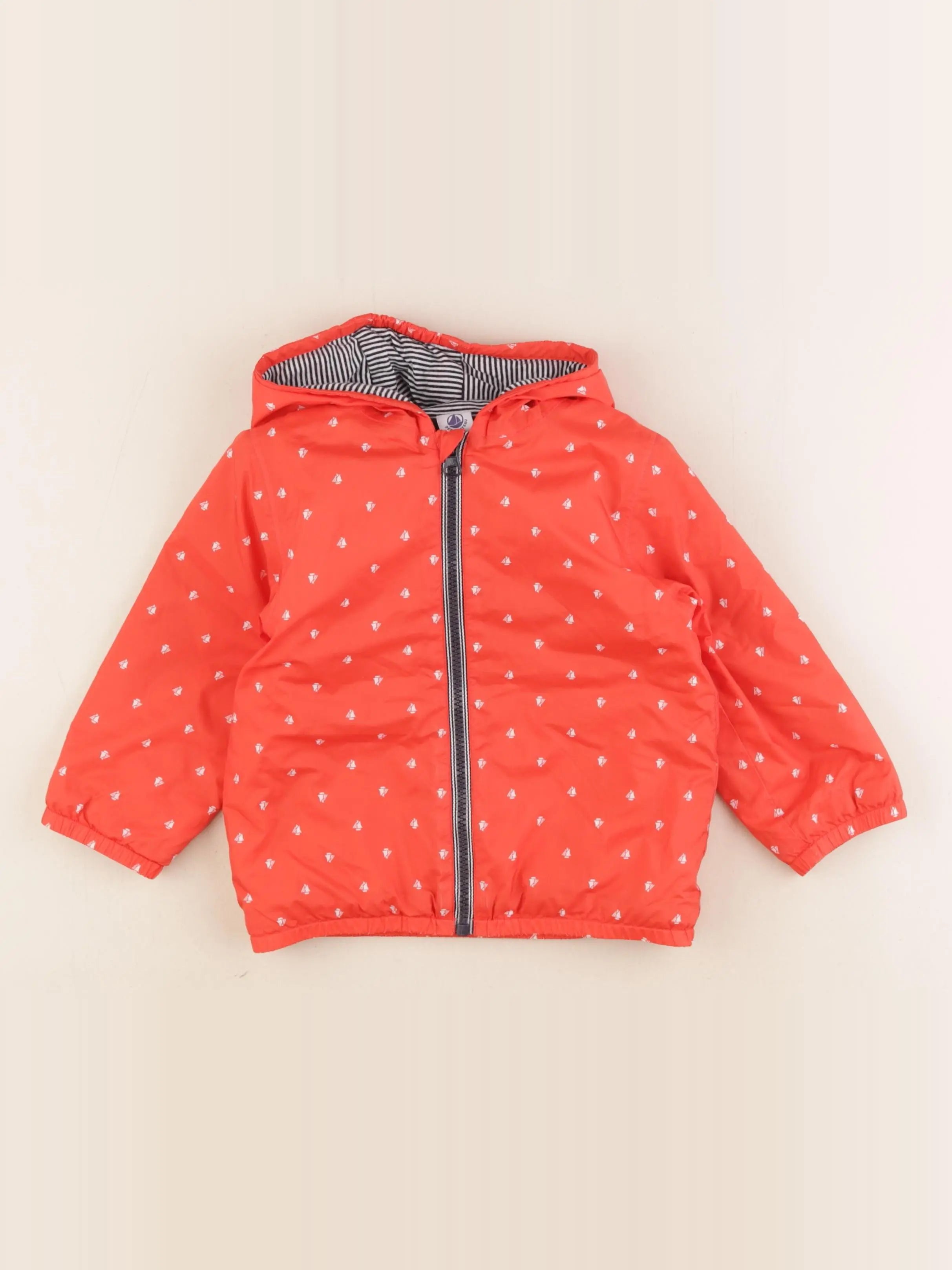 Petit Bateau - imperméable orange - 24 mois