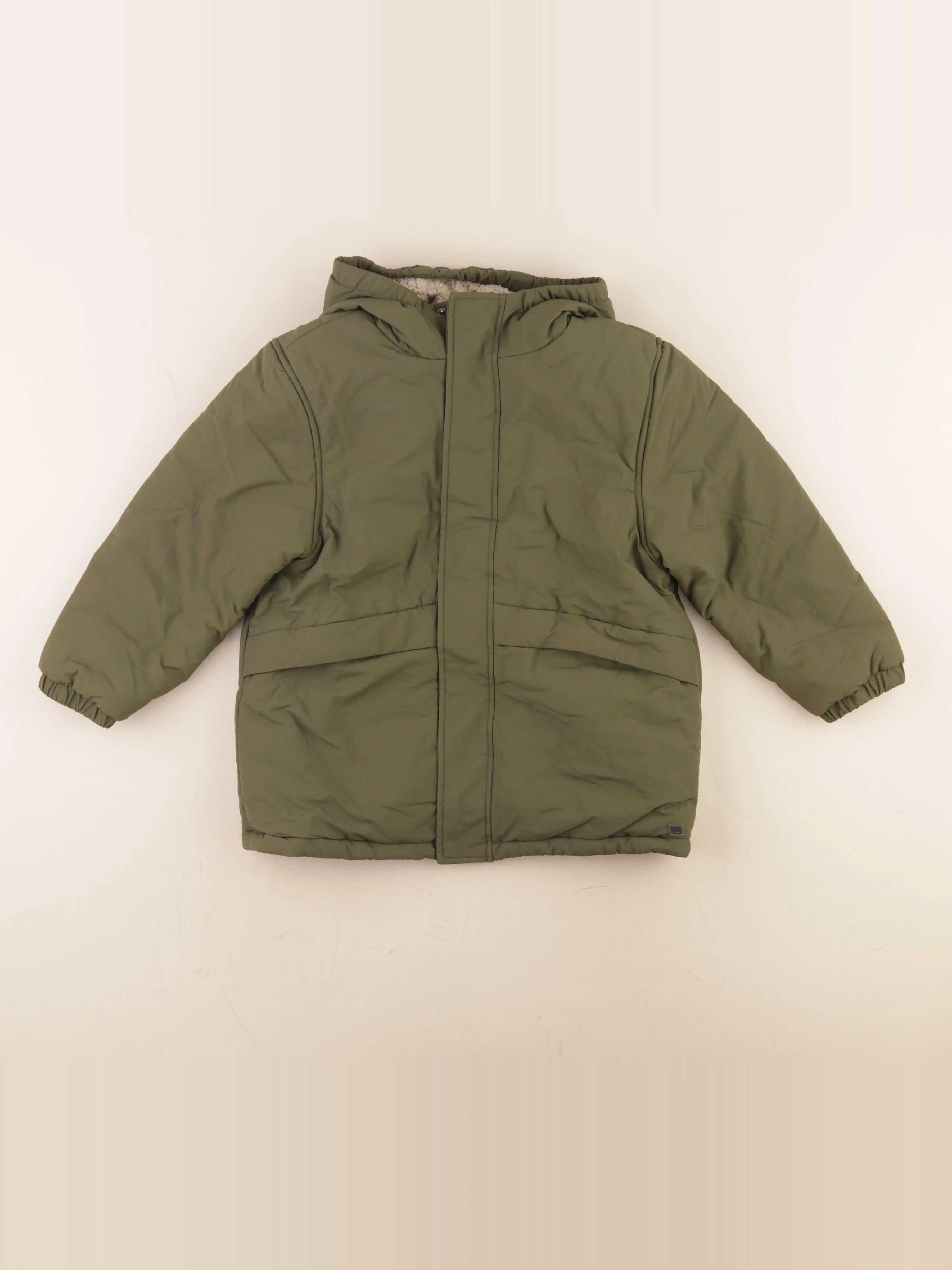 Vertbaudet - manteau vert - 6 ans