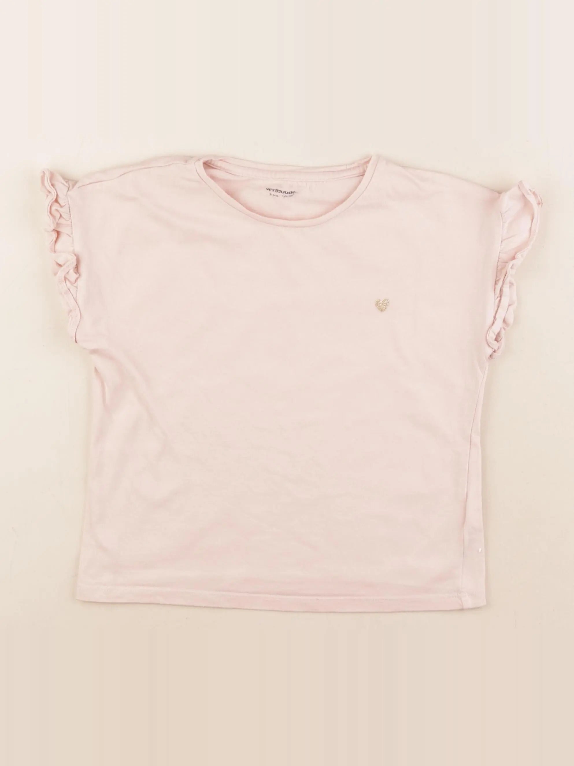 Vertbaudet - tee-shirt rose - 8 ans