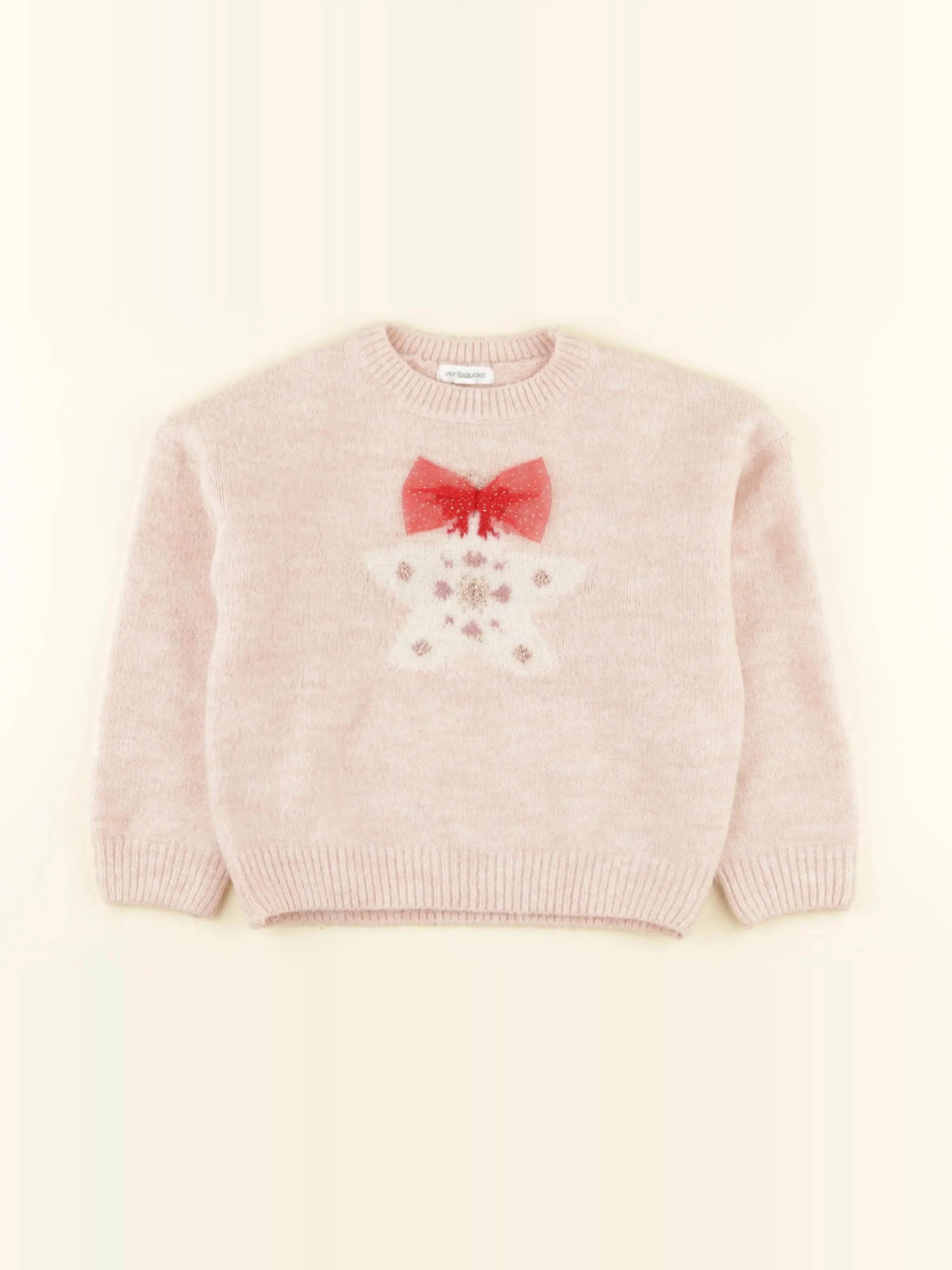 Vertbaudet - pull rose - 4 ans