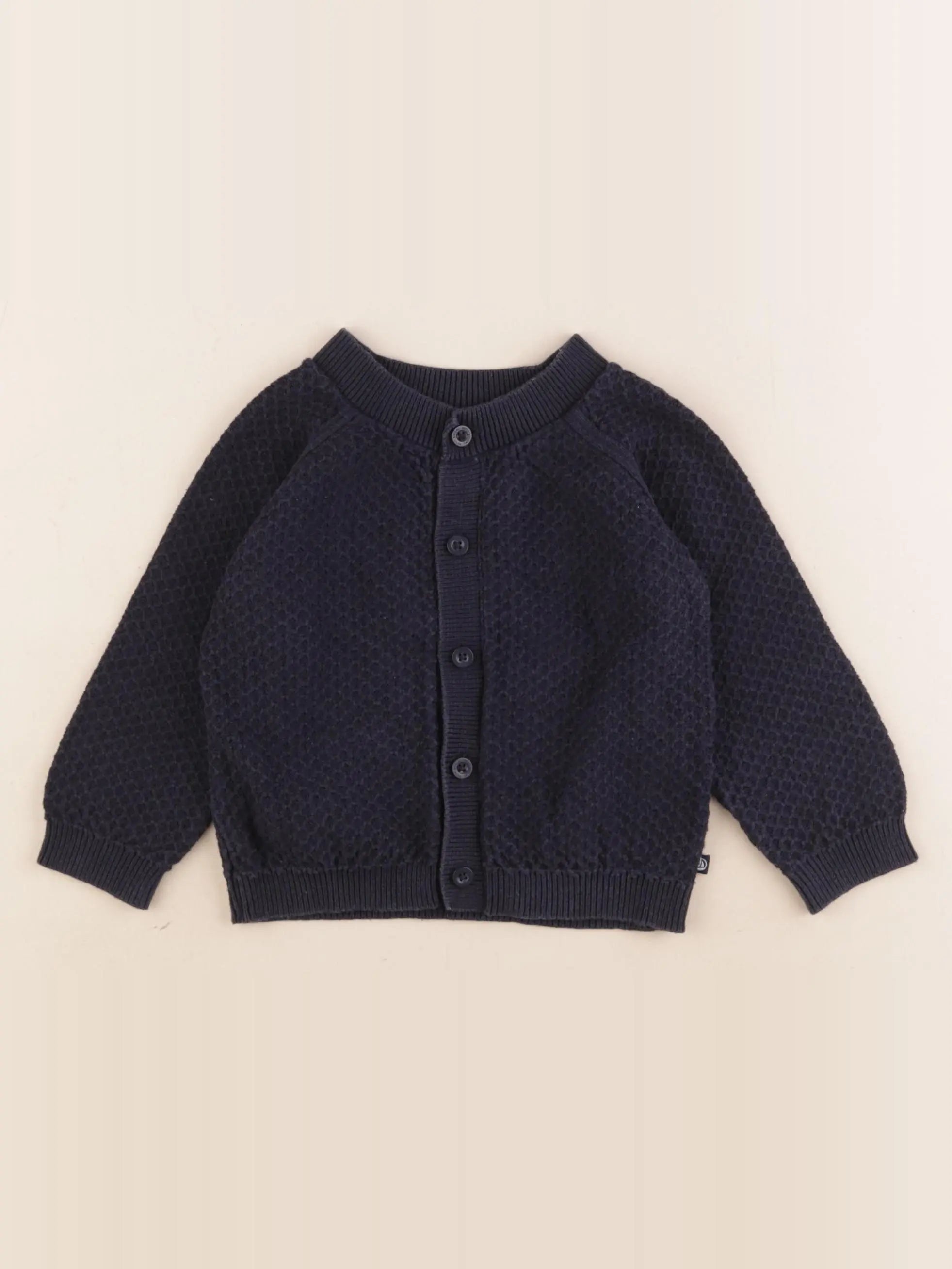 Petit Bateau - gilet bleu - 18 mois