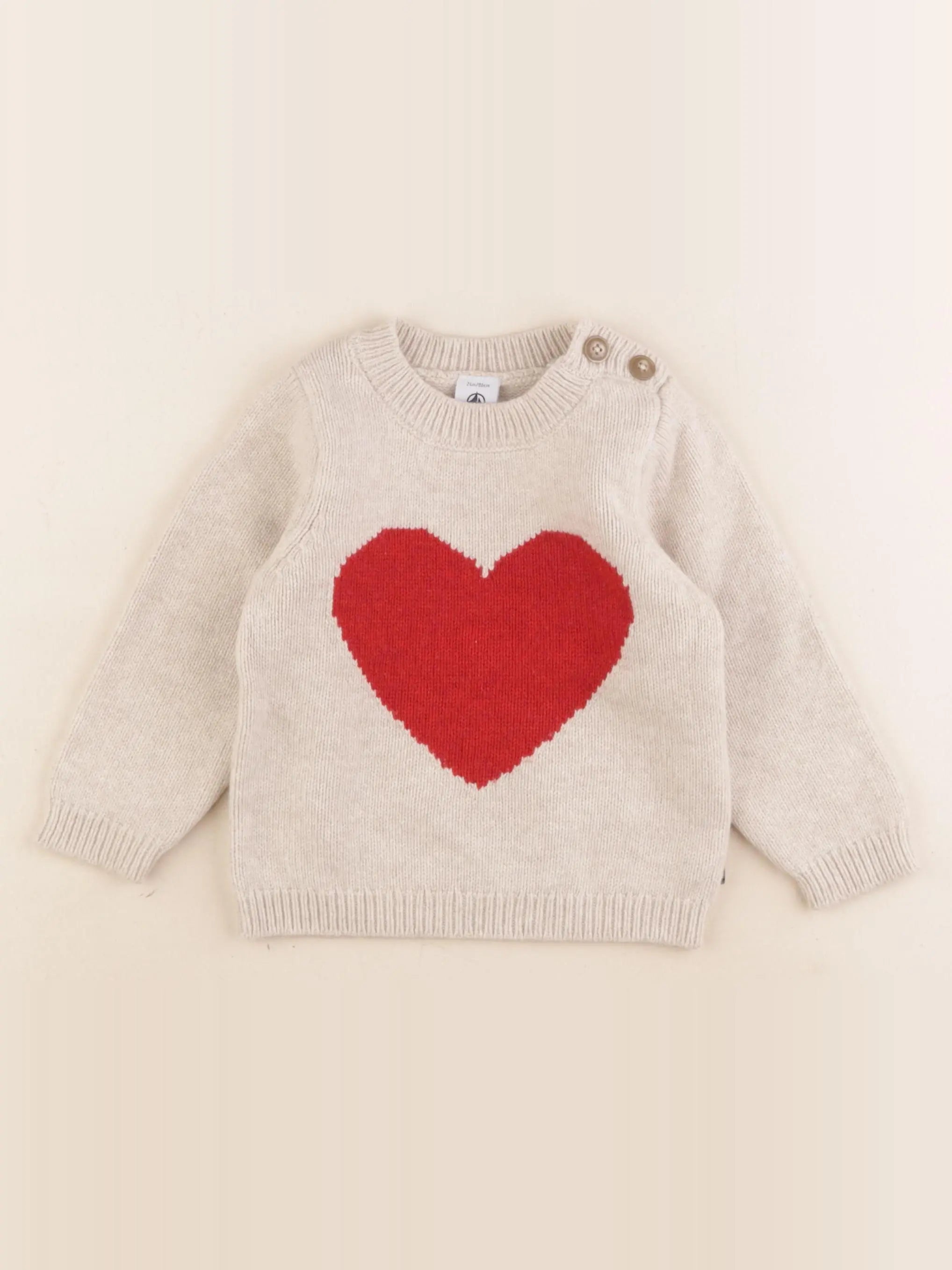 Petit Bateau - pull beige - 2 ans