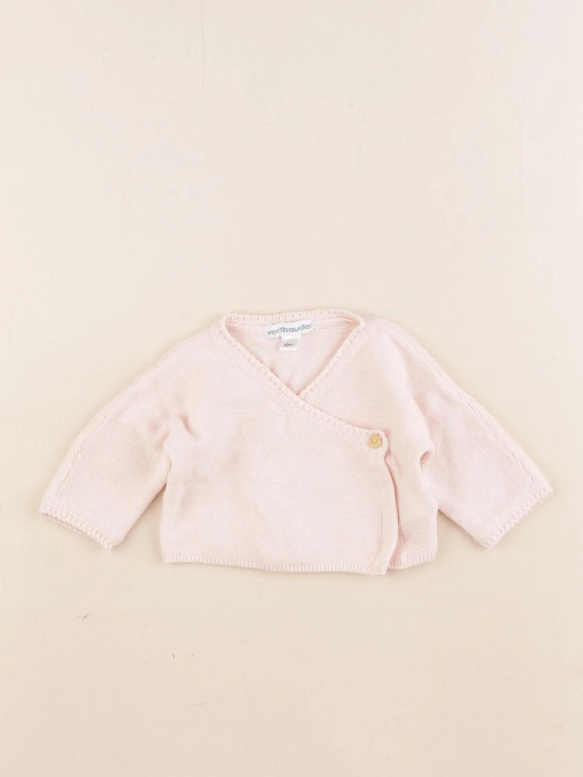 Vertbaudet - gilet rose - 0 mois