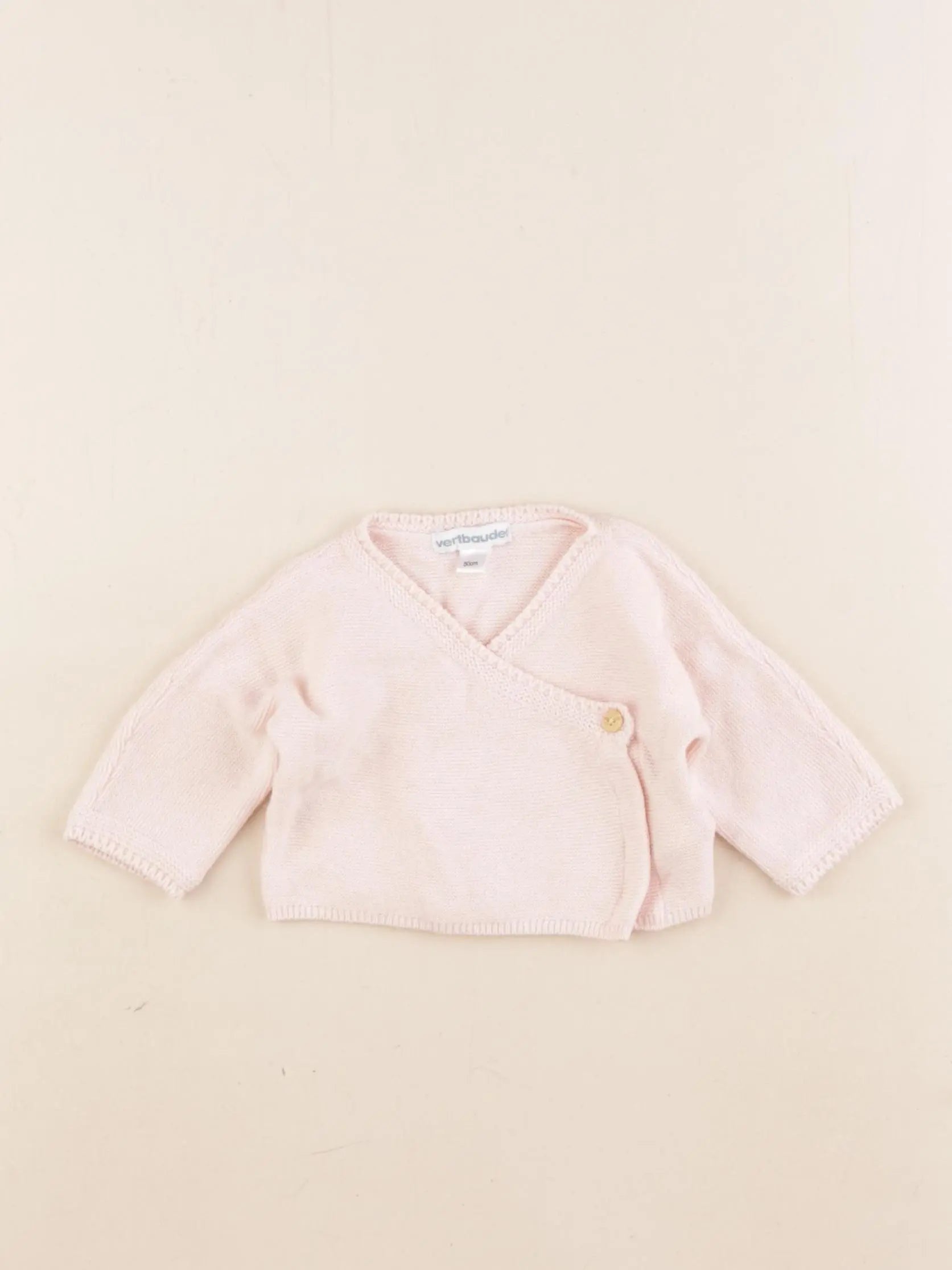 Vertbaudet - gilet rose - 0 mois