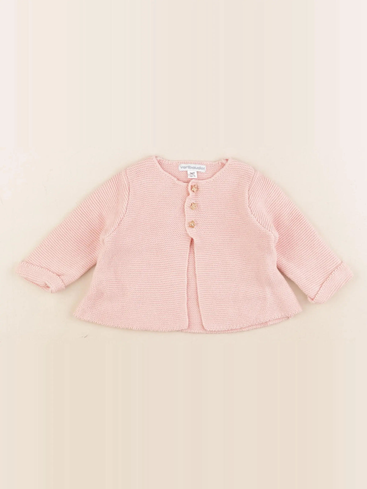 Vertbaudet - gilet rose - 3 mois