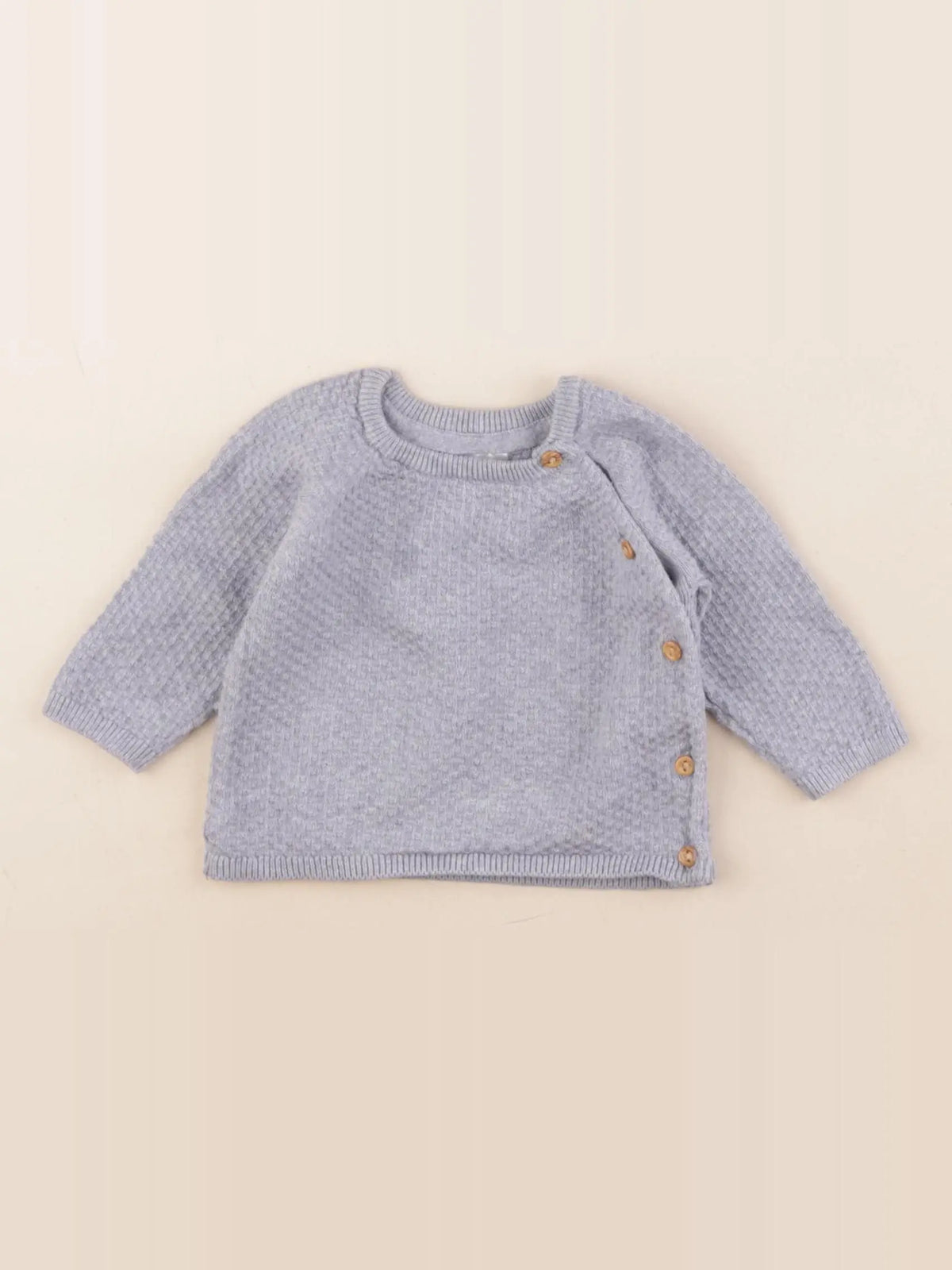 H&M - pull bleu - 1/2 mois