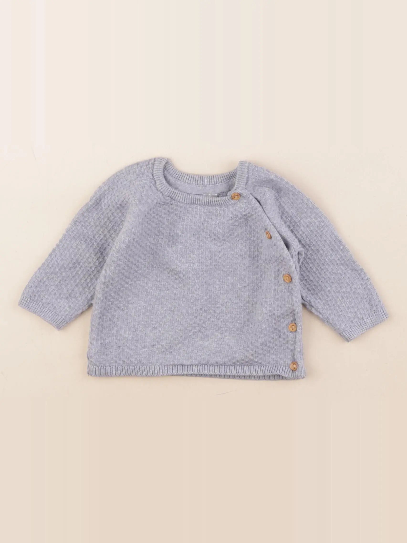 H&M - pull bleu - 1/2 mois