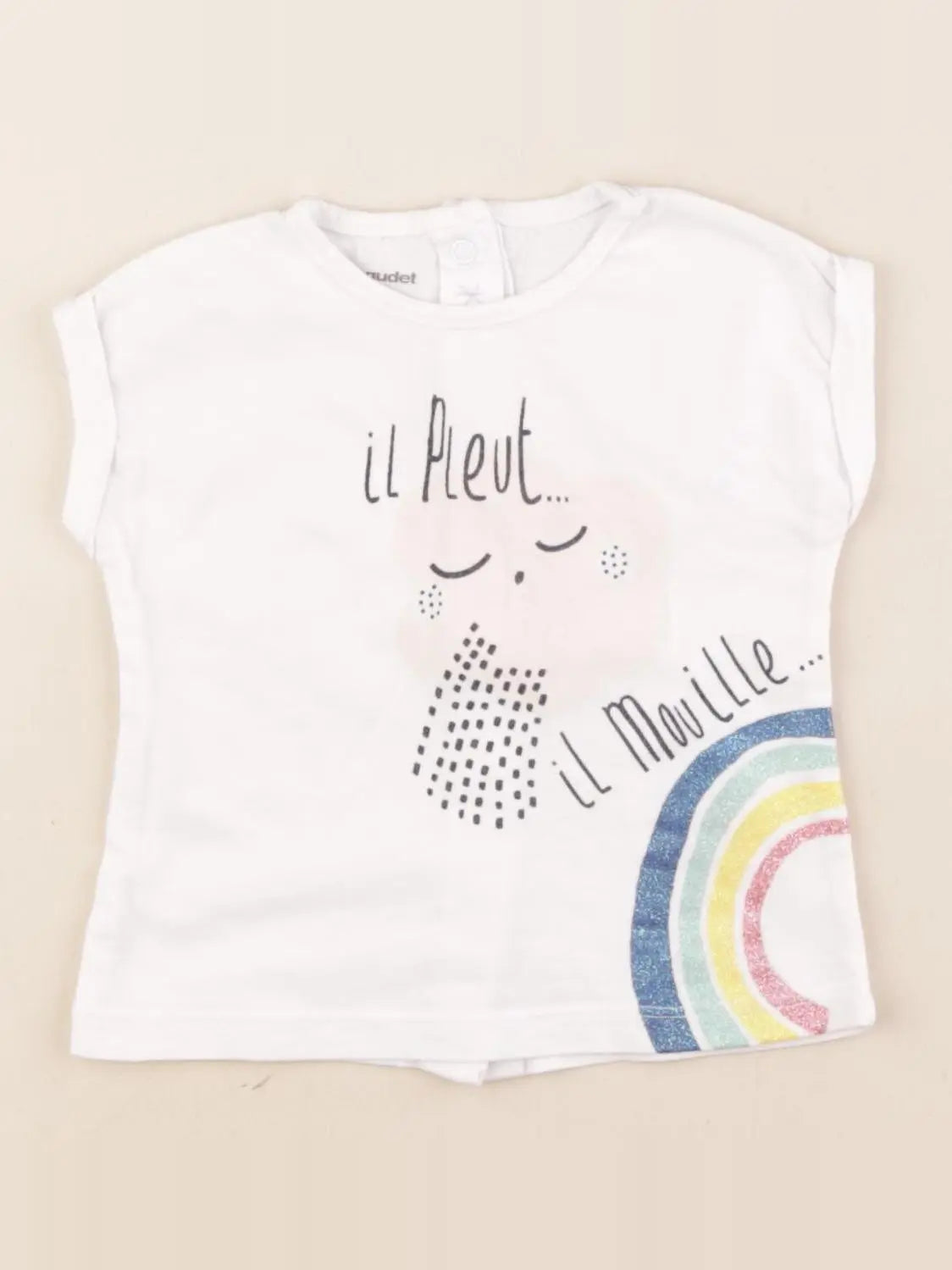 Vertbaudet - tee-shirt blanc - 3 mois