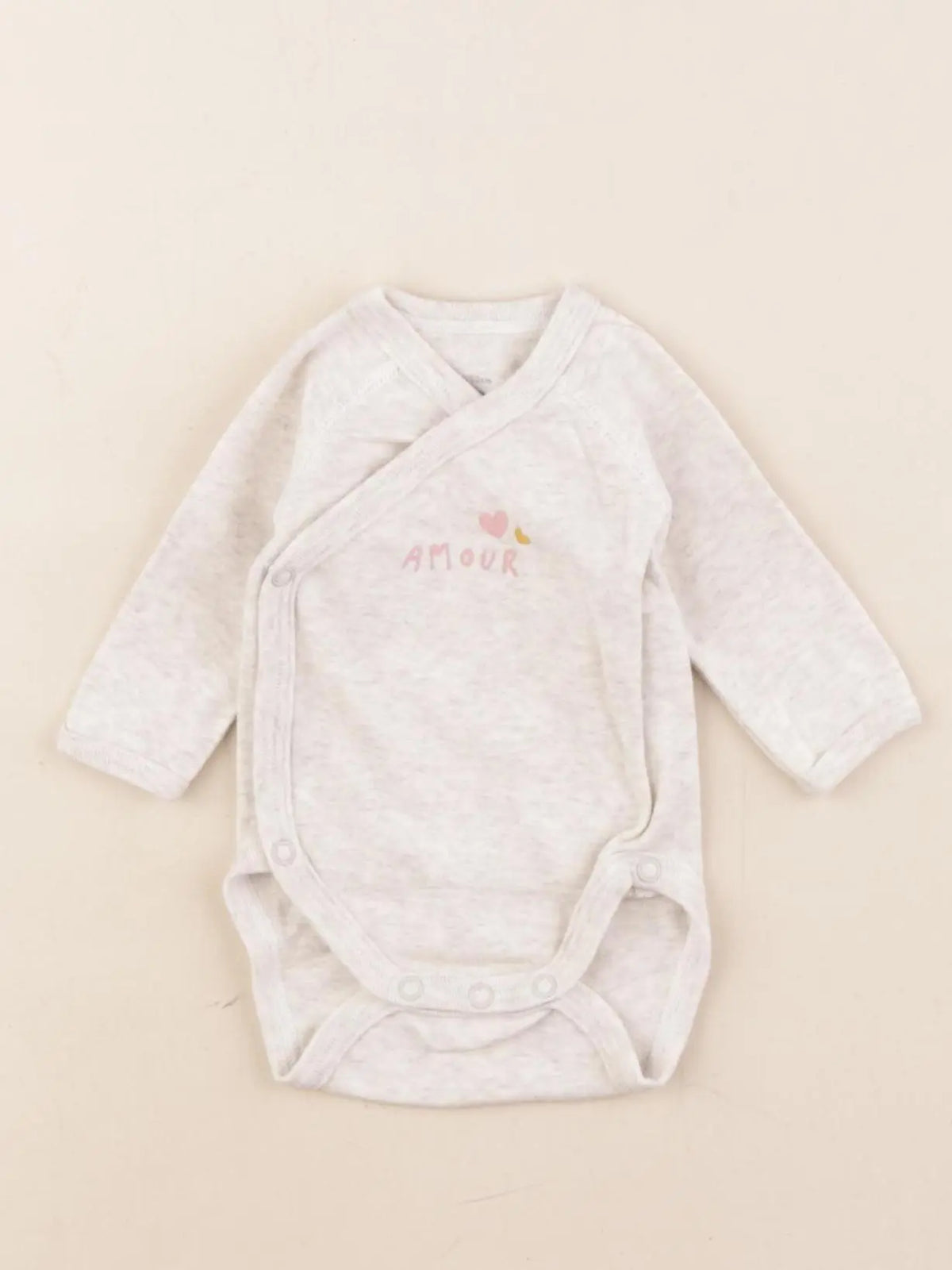 Petit Bateau - body beige - 0 mois