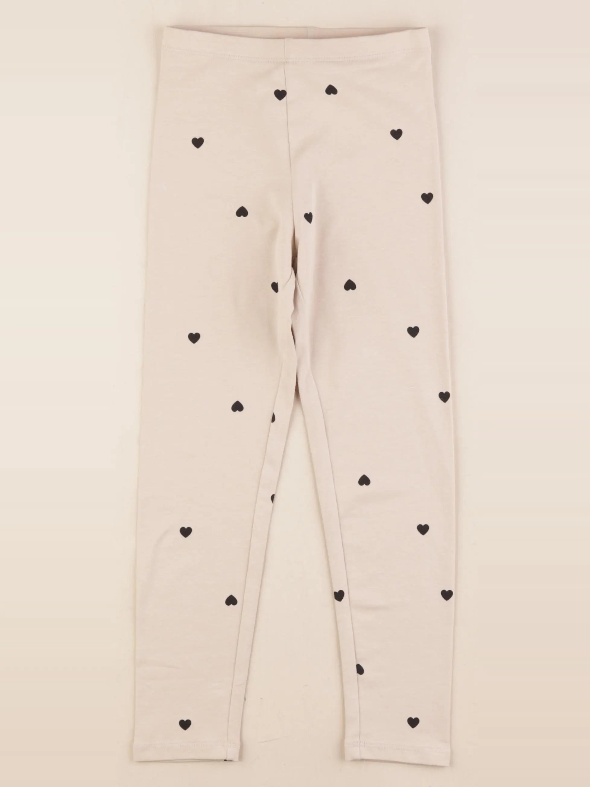H&M - legging beige, noir - 5/6 ans