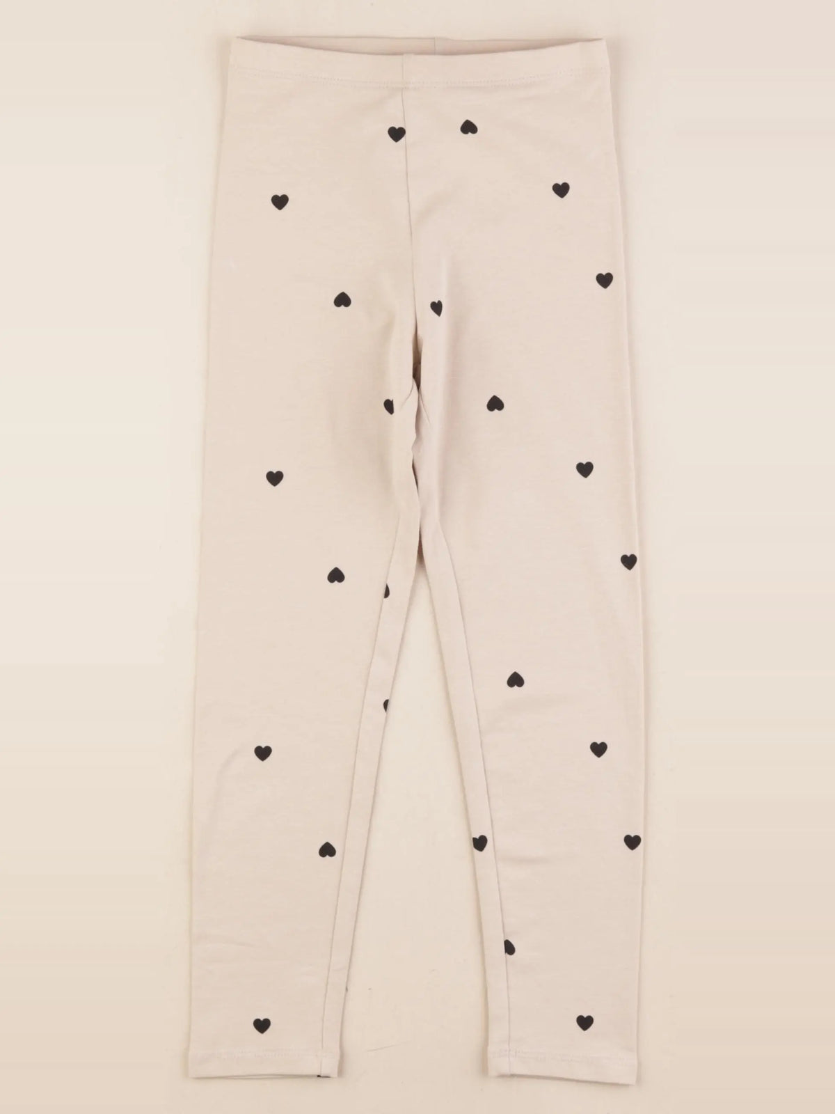 H&M - legging beige, noir - 7/8 ans