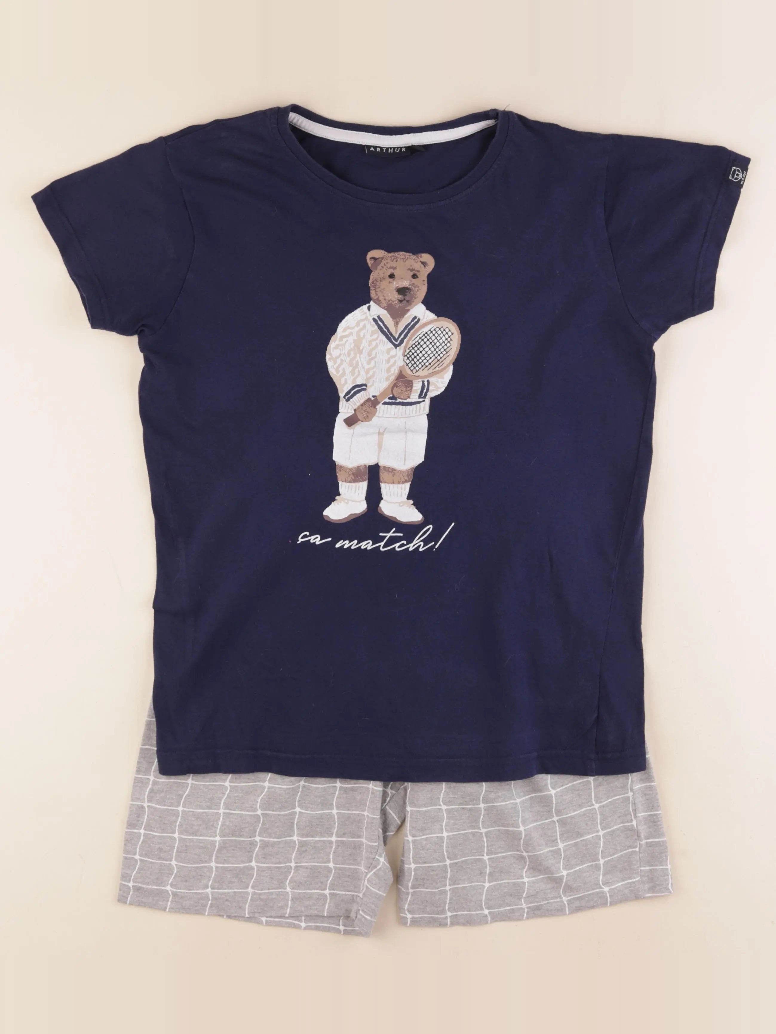Arthur - pyjama coton bleu, gris - 12 ans