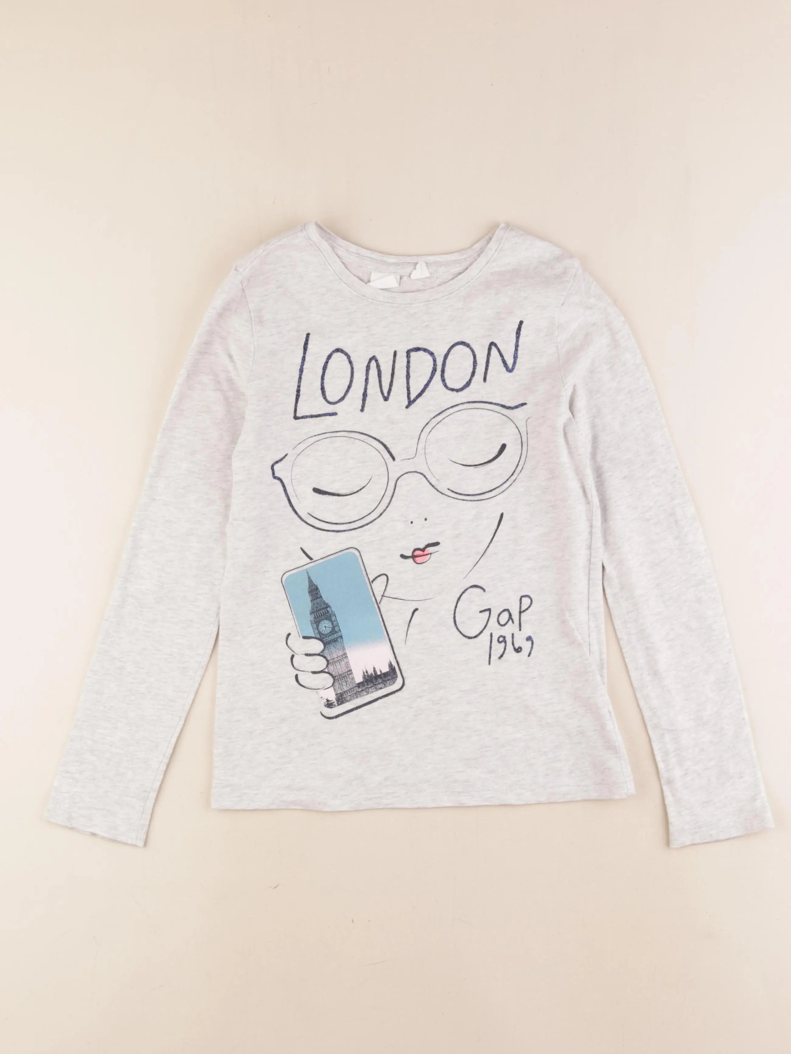 GAP - tee-shirt gris - 8 ans