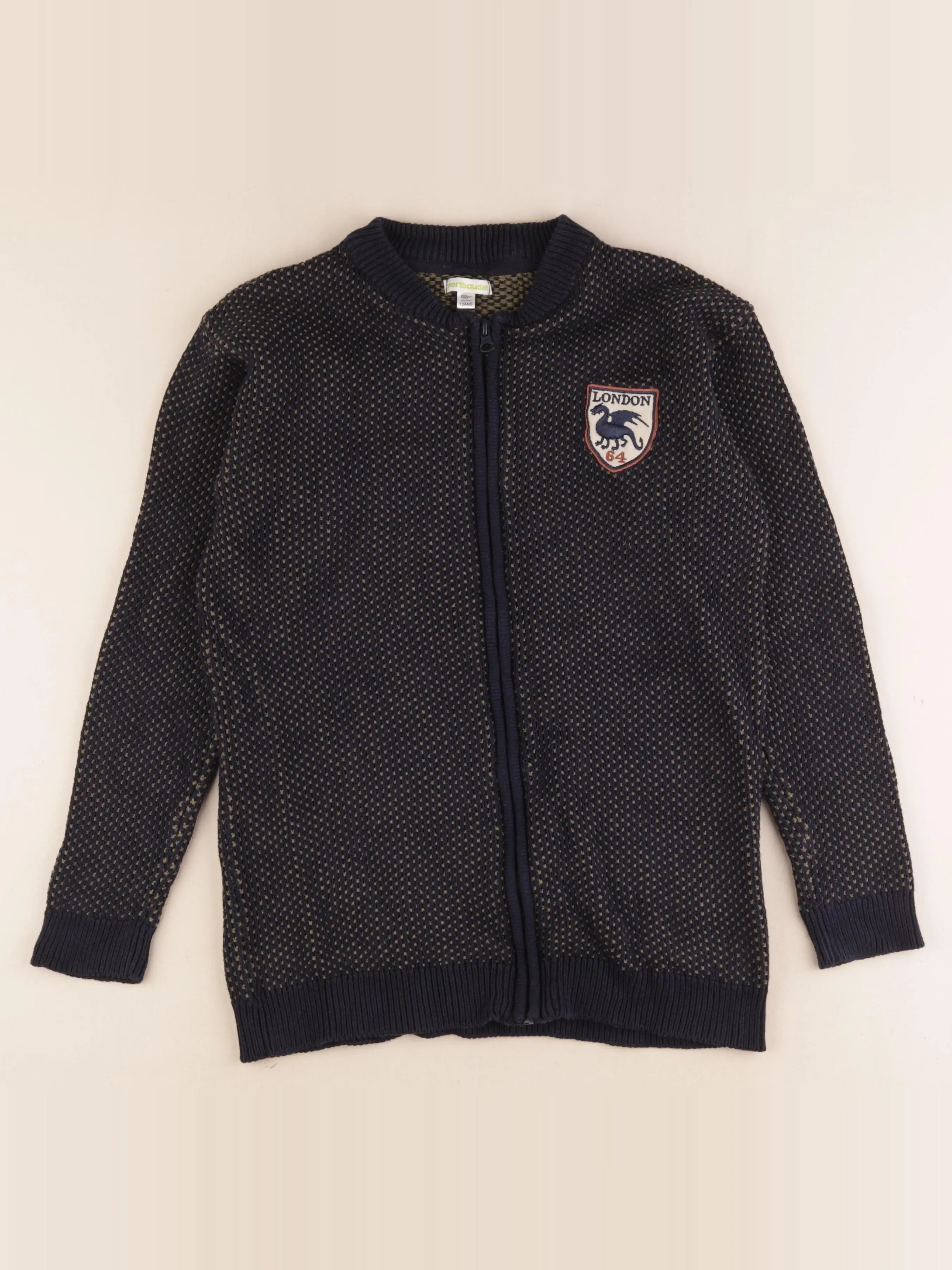 Vertbaudet - gilet bleu - 12 ans