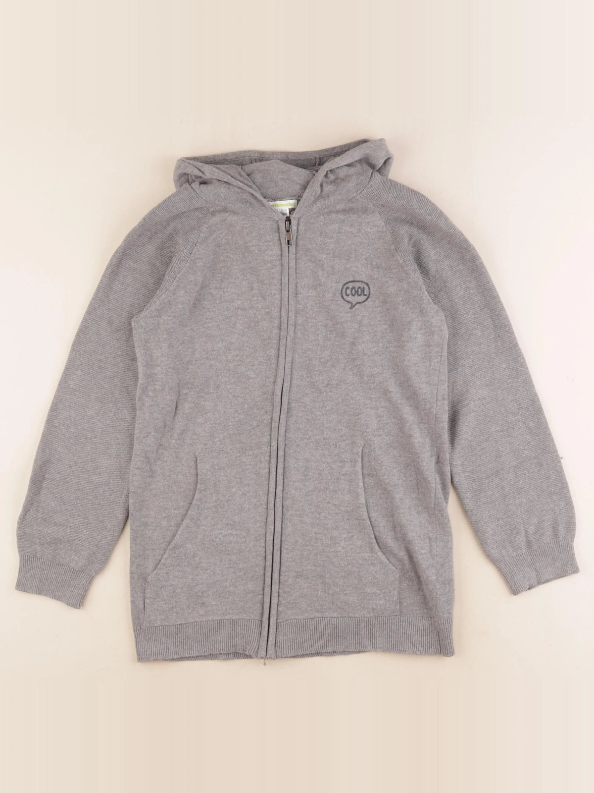 Vertbaudet - gilet gris - 12 ans