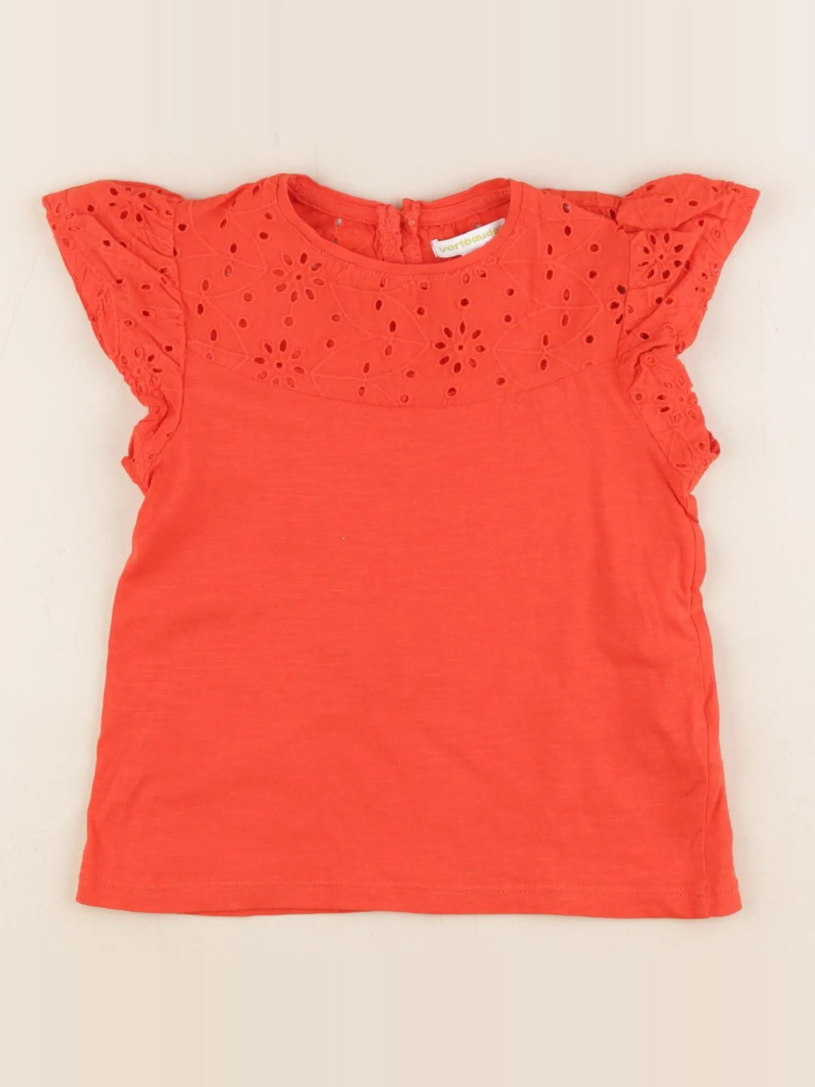 Vertbaudet - tee-shirt rouge - 6 ans