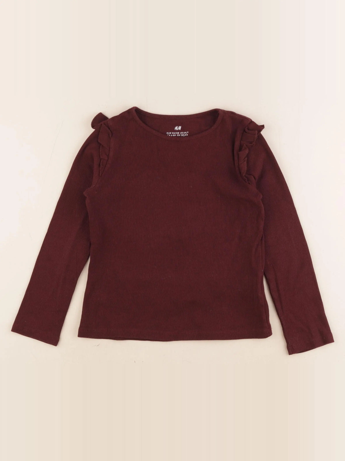 H&M - tee-shirt rouge - 6/8 ans
