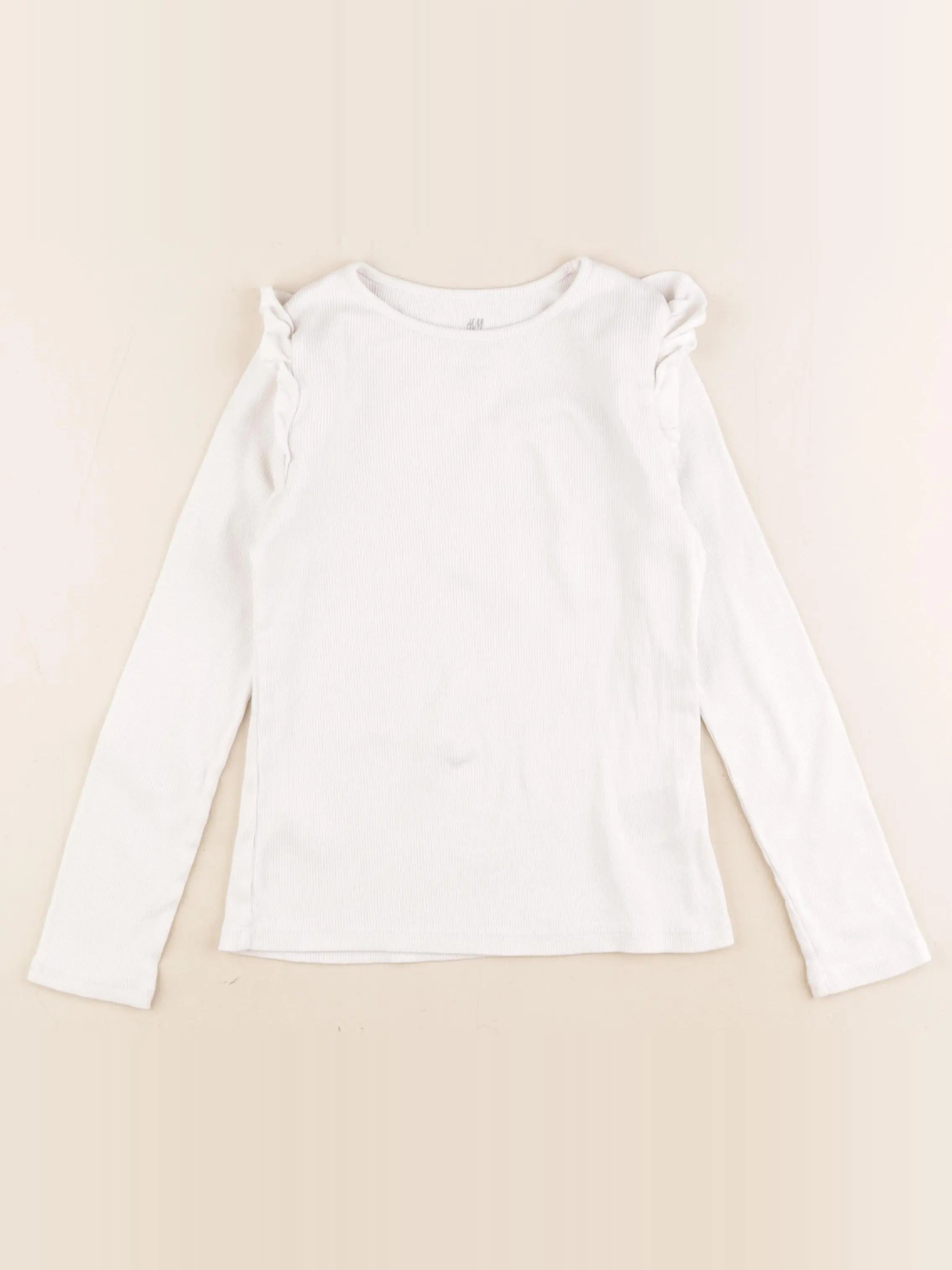 H&M - tee-shirt blanc - 6/8 ans