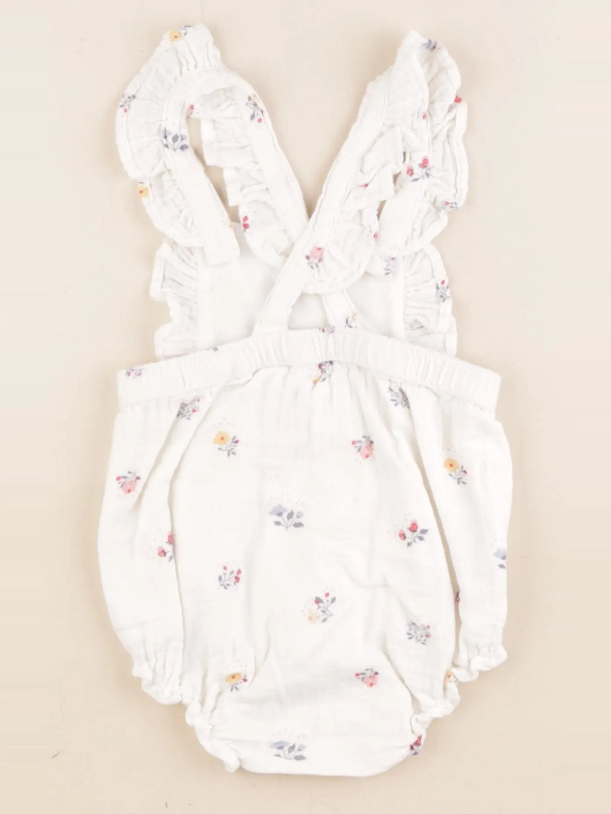 H&M - salopette blanc - 6/9 mois