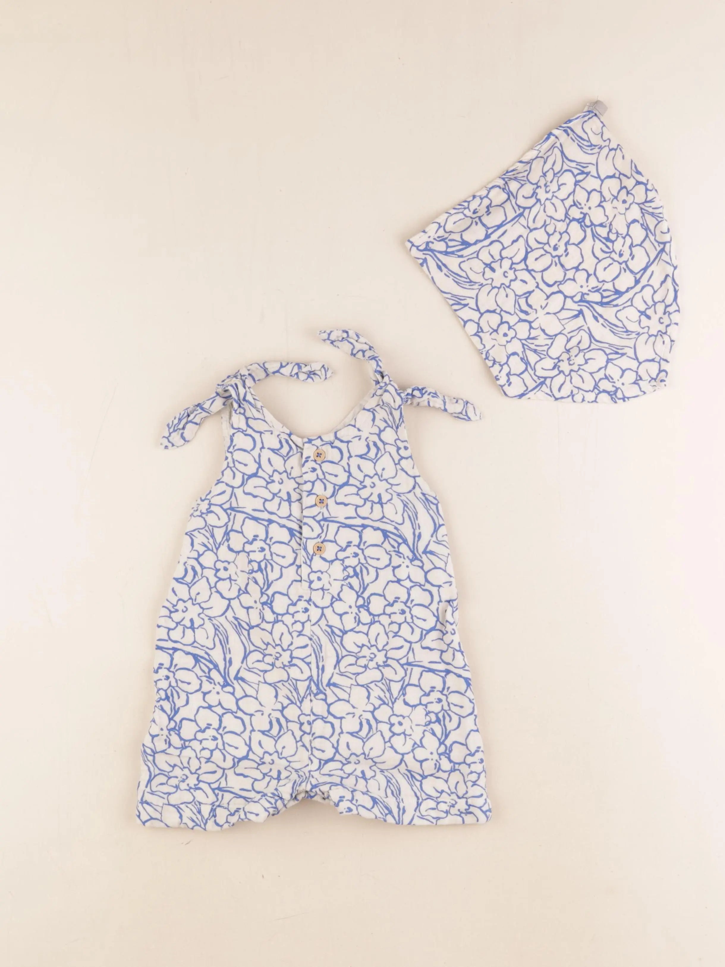 Boutchou - combinaison bleu - 6 mois