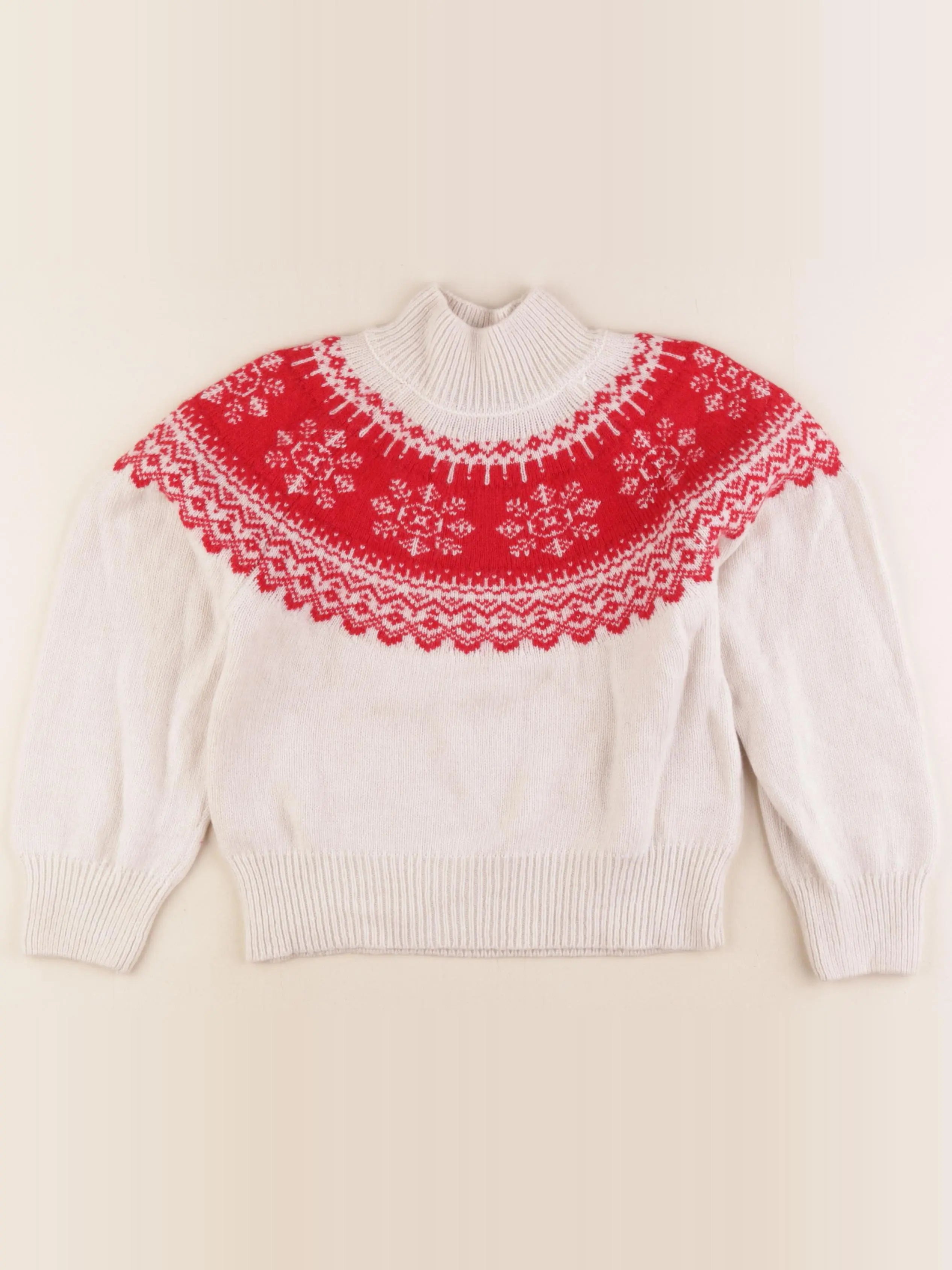 Monoprix - pull rouge - 8 ans