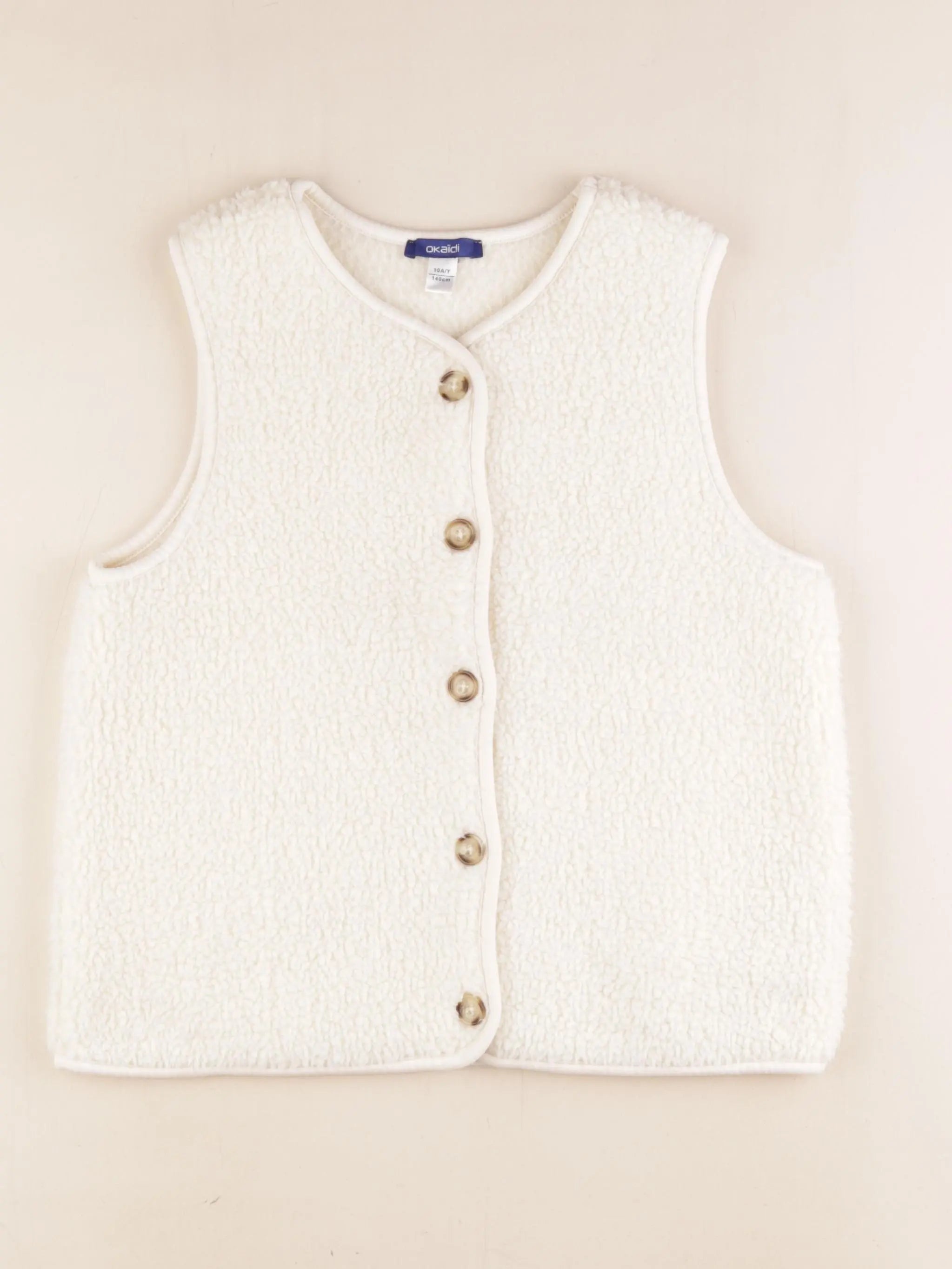 Okaidi - gilet blanc - 10 ans