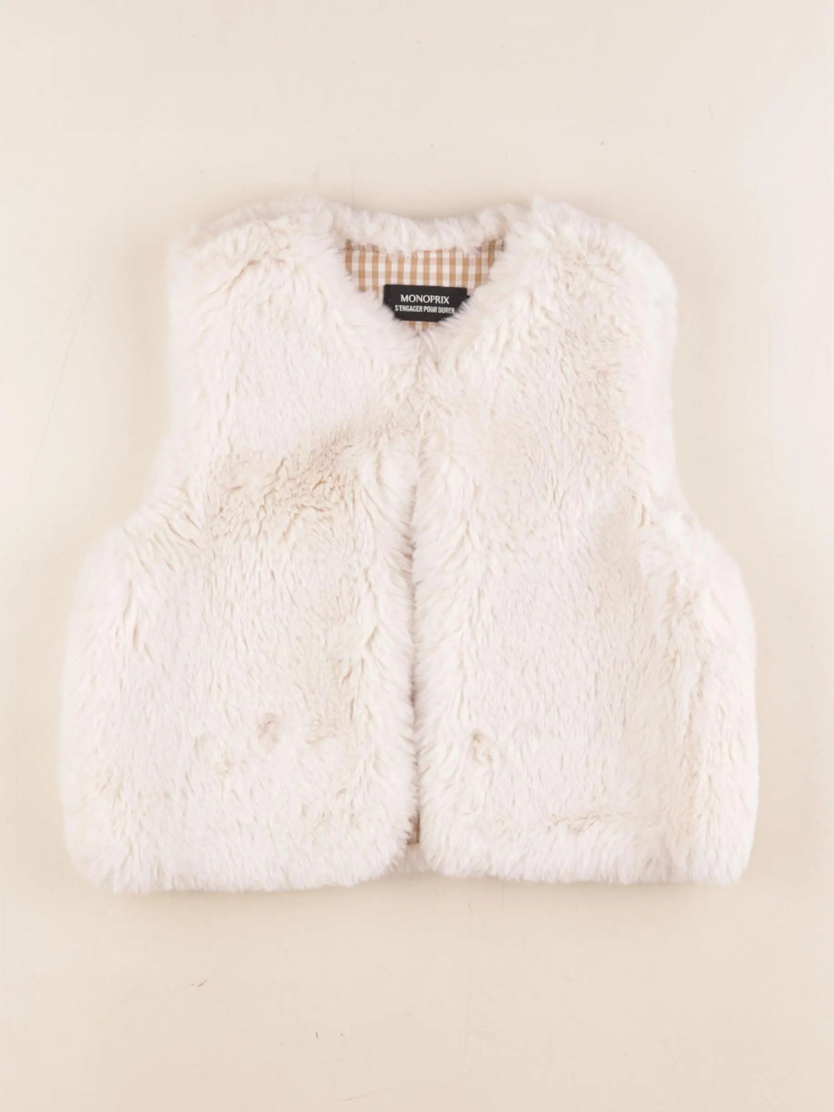 Monoprix - gilet blanc - 6 ans