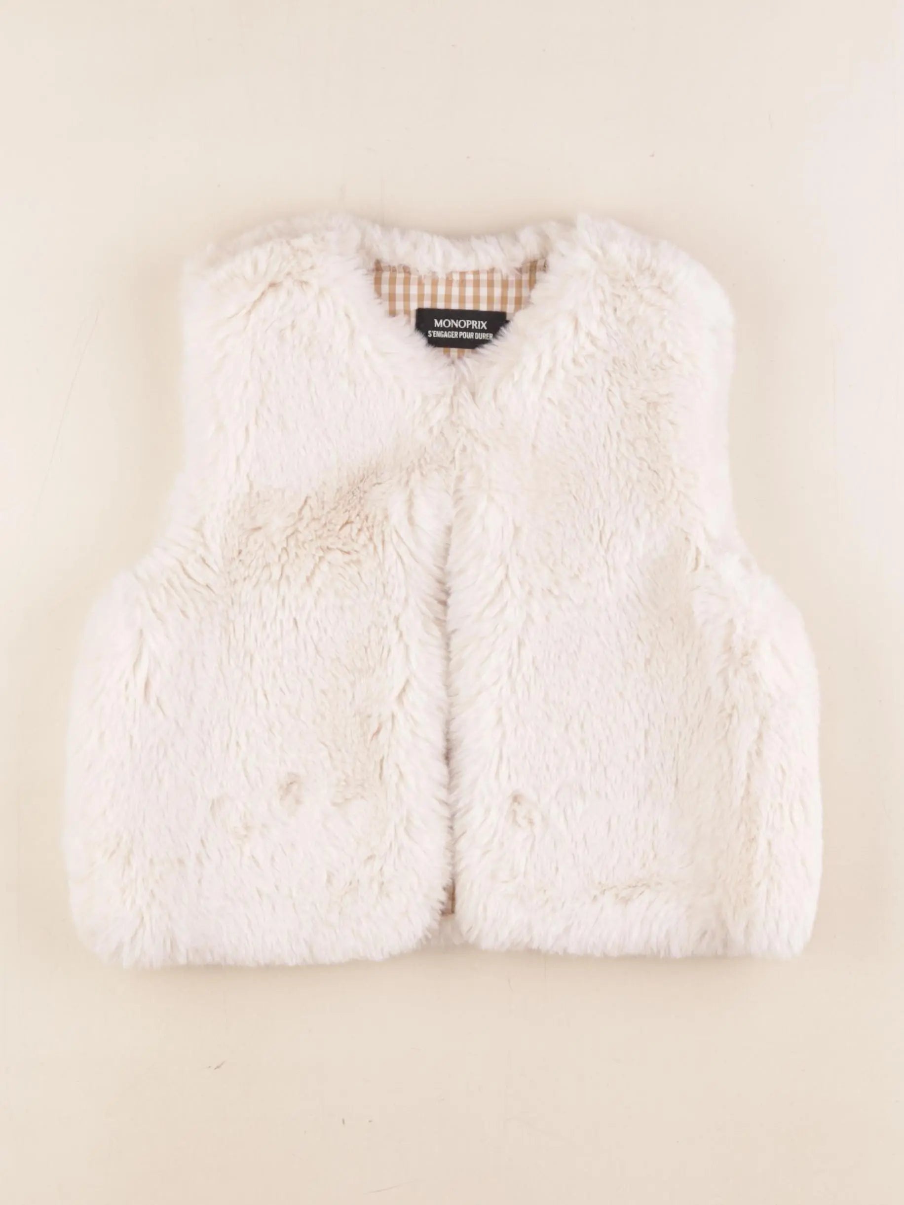 Monoprix - gilet blanc - 6 ans