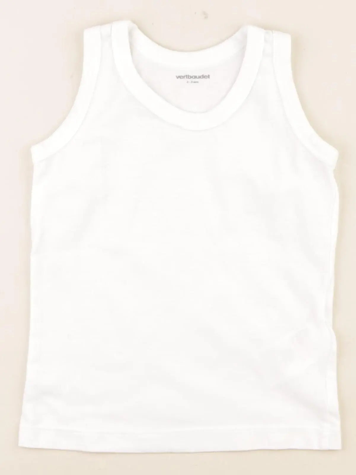 Vertbaudet - maillot de corps blanc - 2/3 ans