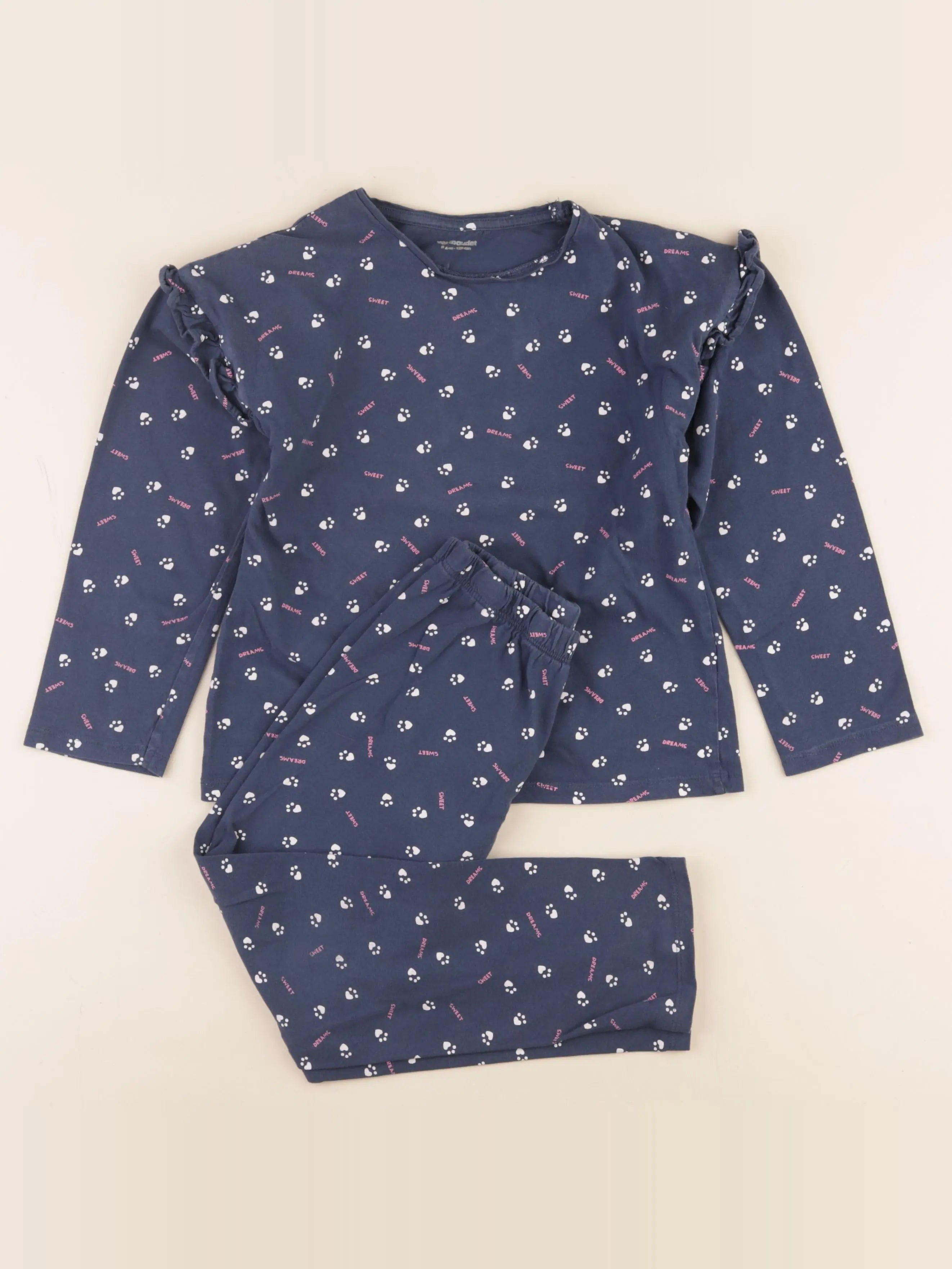 Vertbaudet - pyjama coton bleu - 6 ans