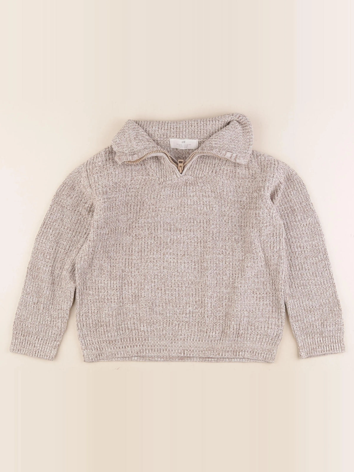 H&M - pull beige - 6/8 ans