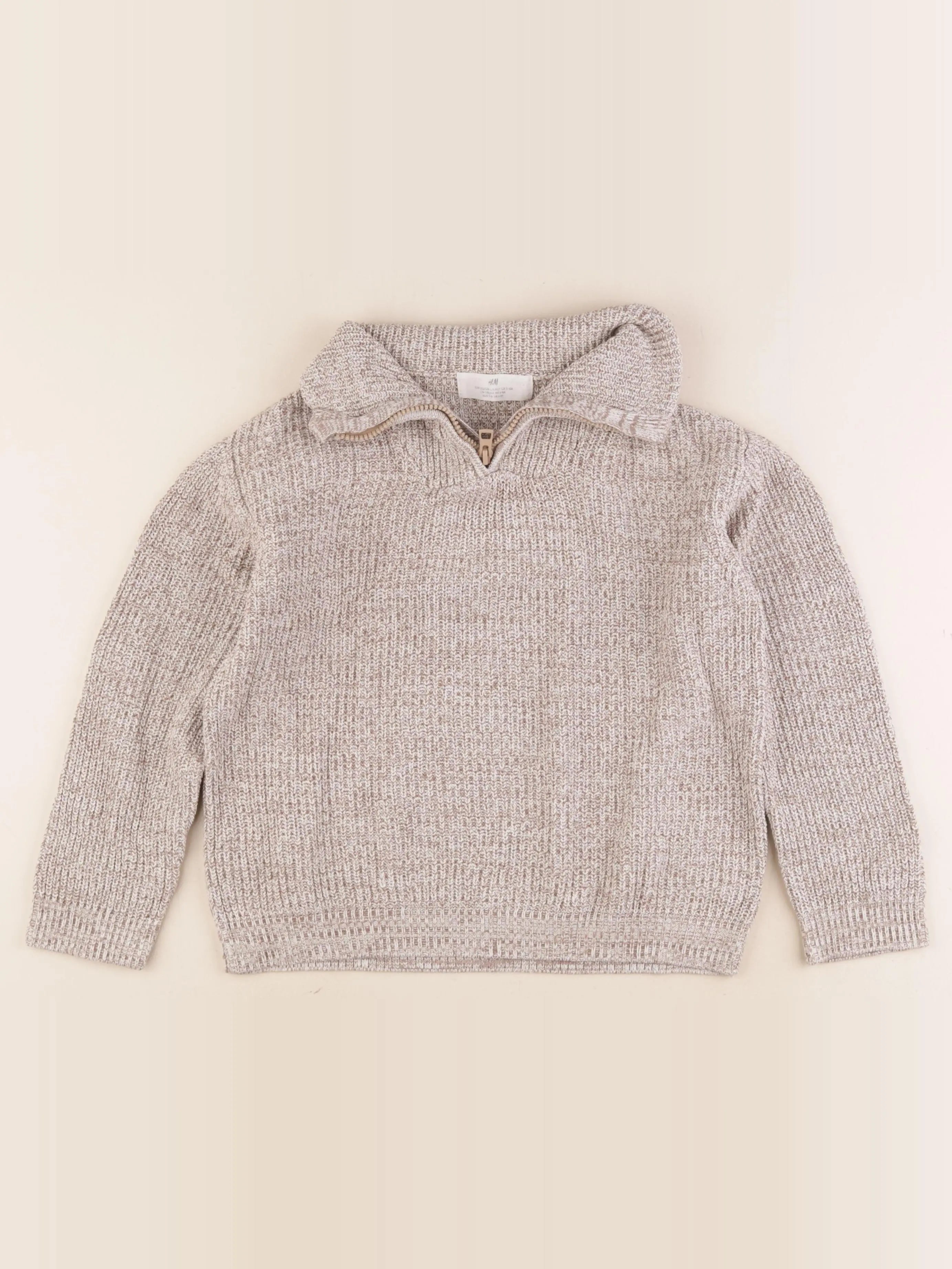 H&M - pull beige - 6/8 ans
