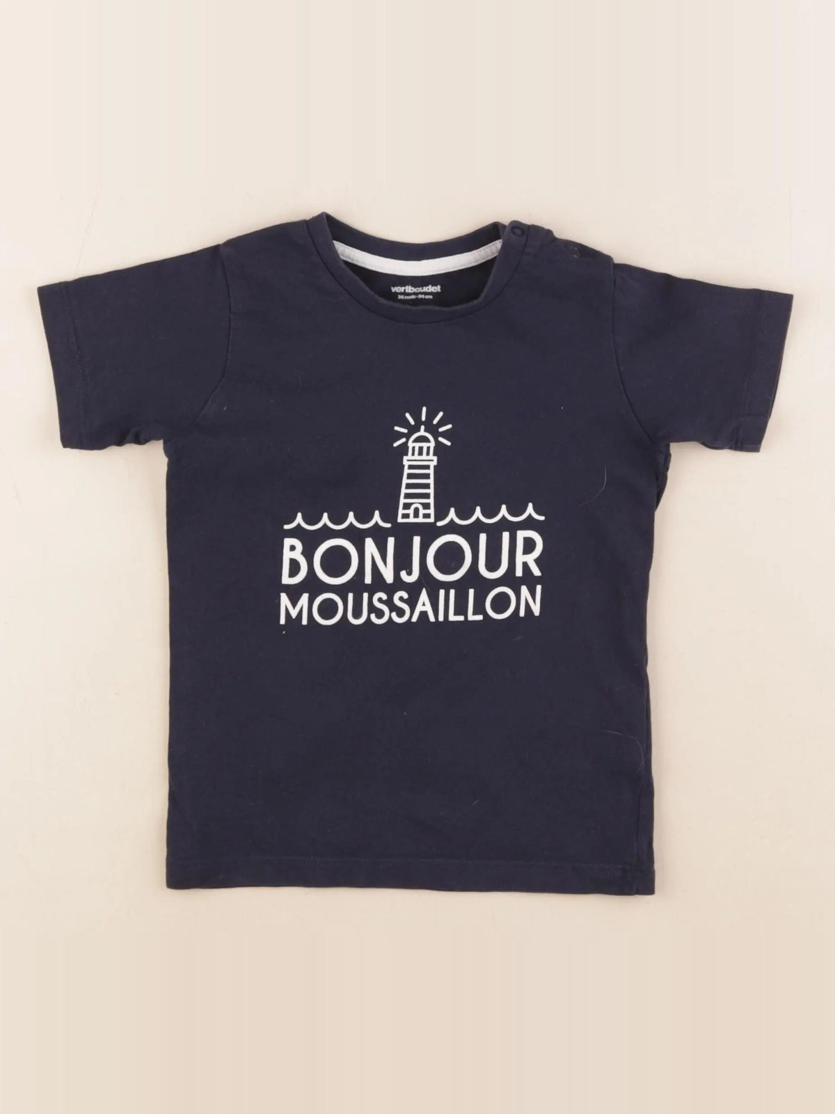 Vertbaudet - tee-shirt bleu - 36 mois
