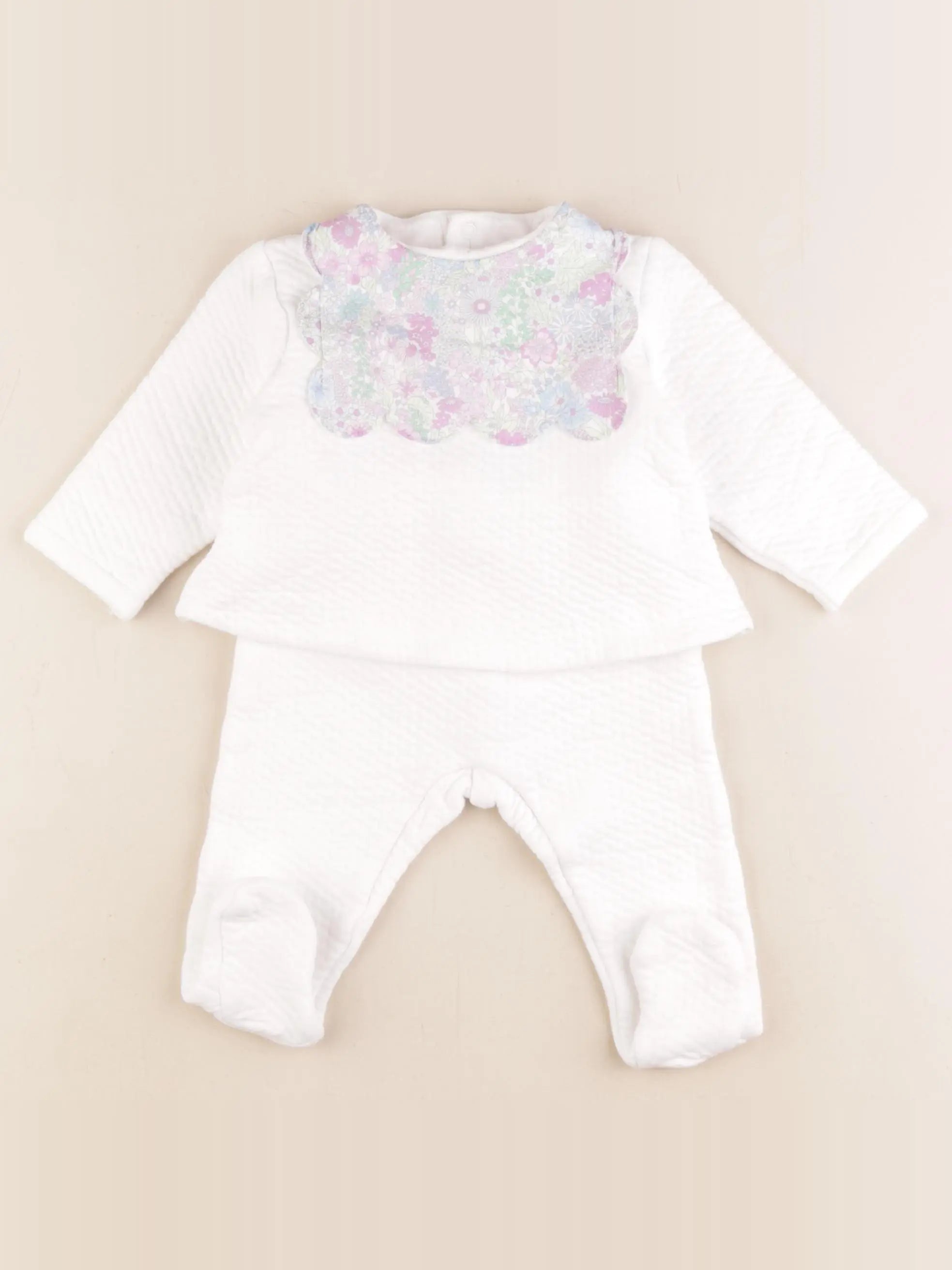 Jacadi - ensemble blanc - 12 mois
