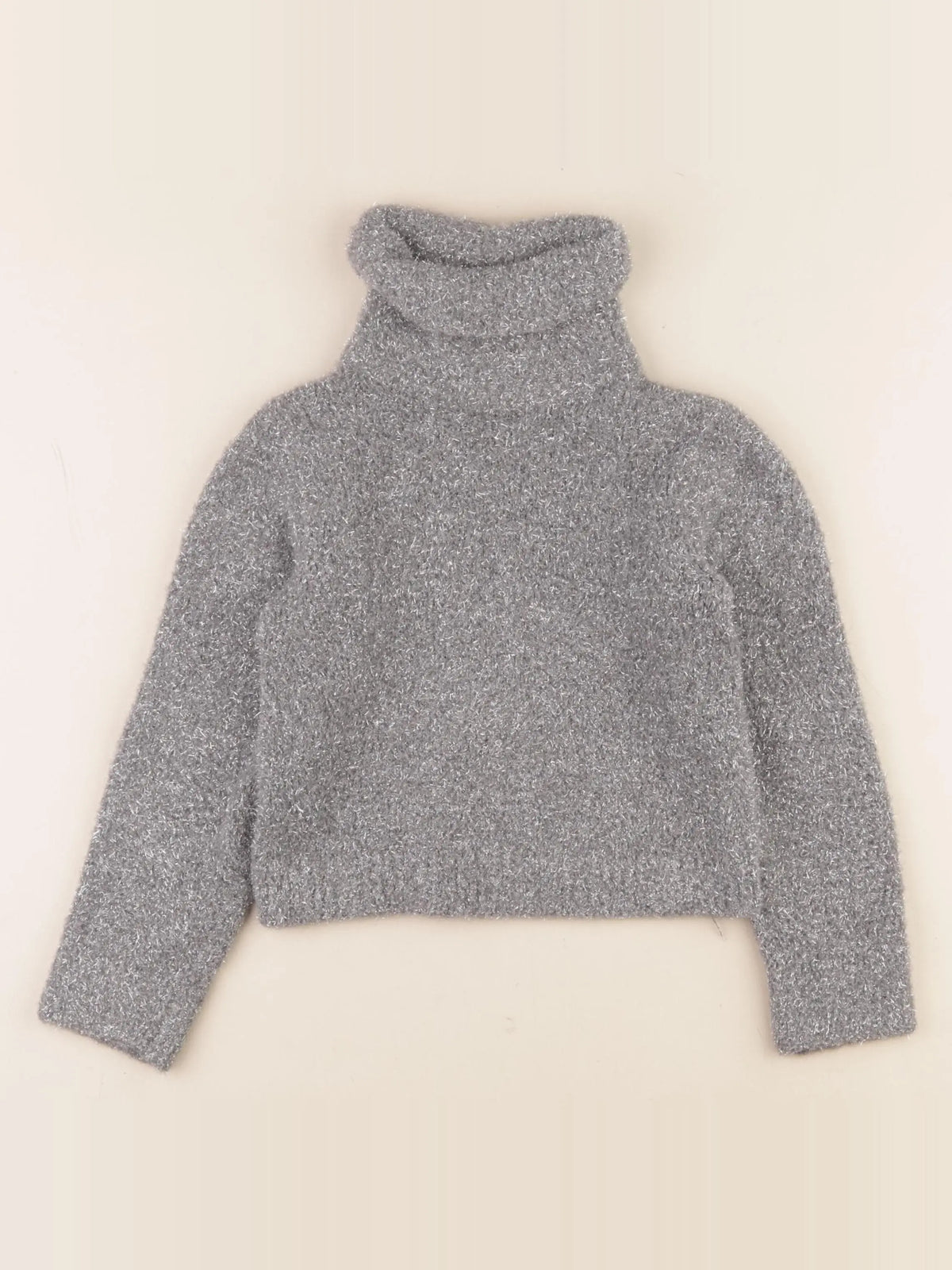 Zara - pull gris, argent - 6/7 ans