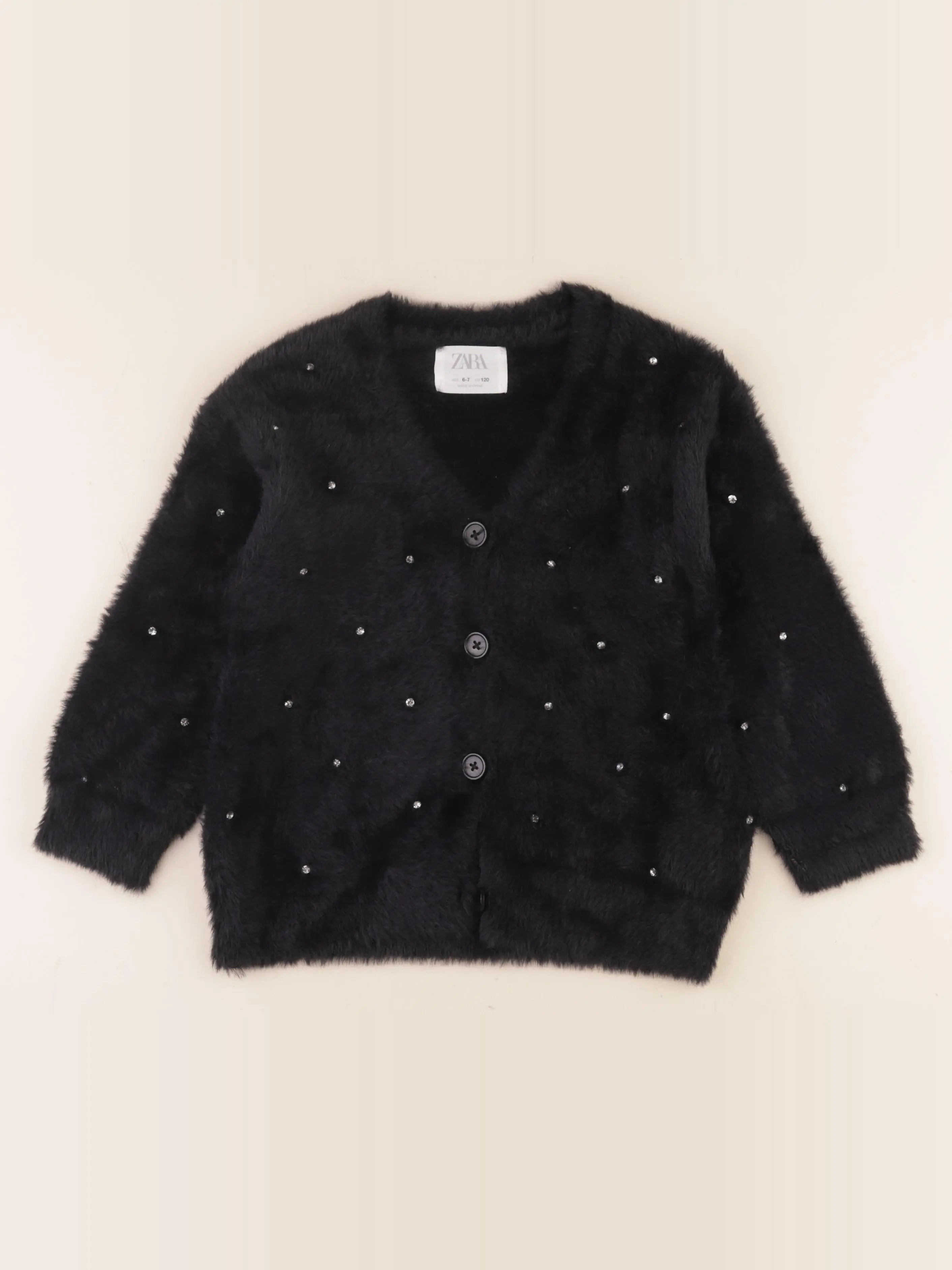 Zara - gilet noir - 6/7 ans