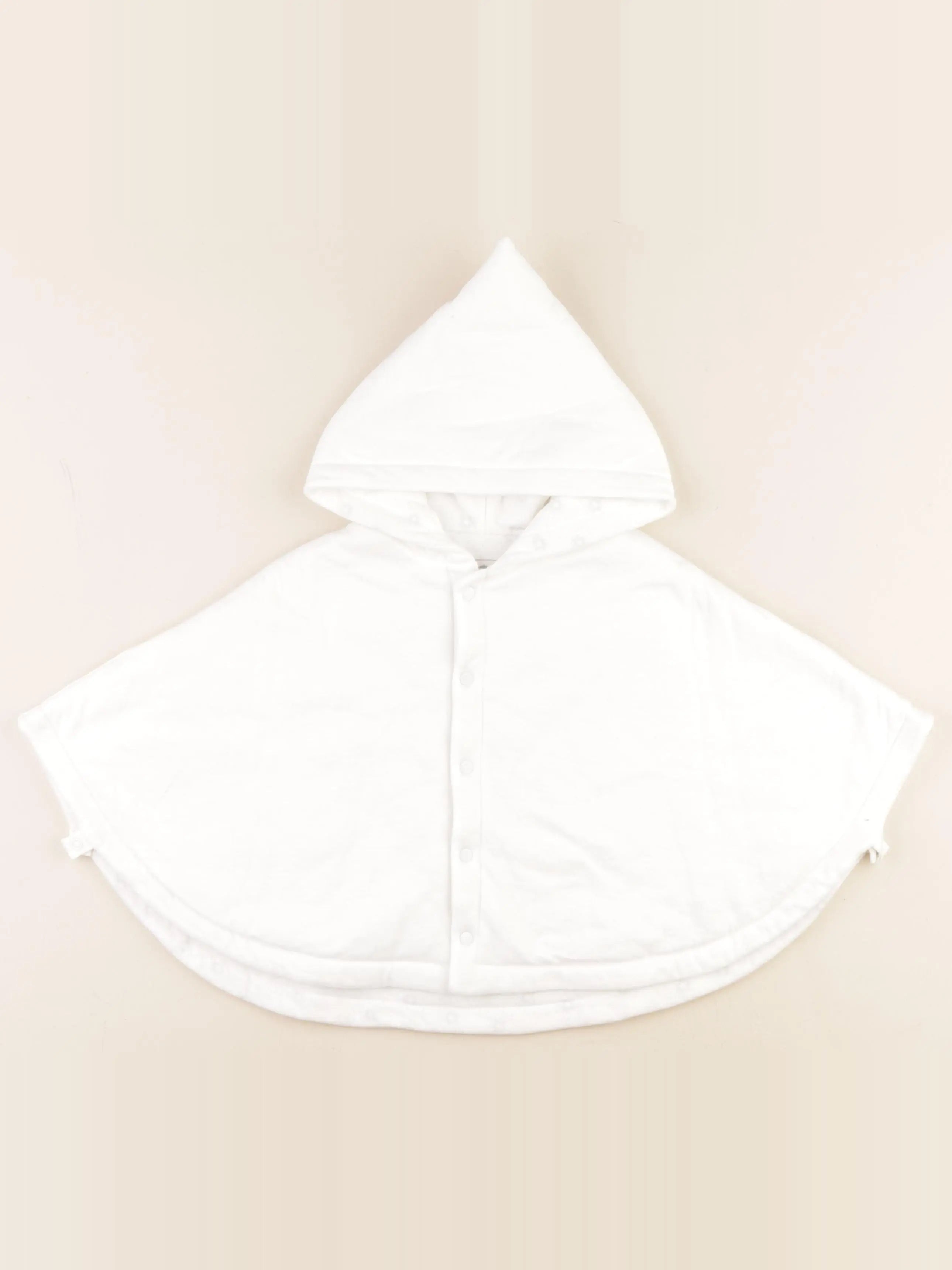 Petit Bateau - cape blanc - 0/6 mois