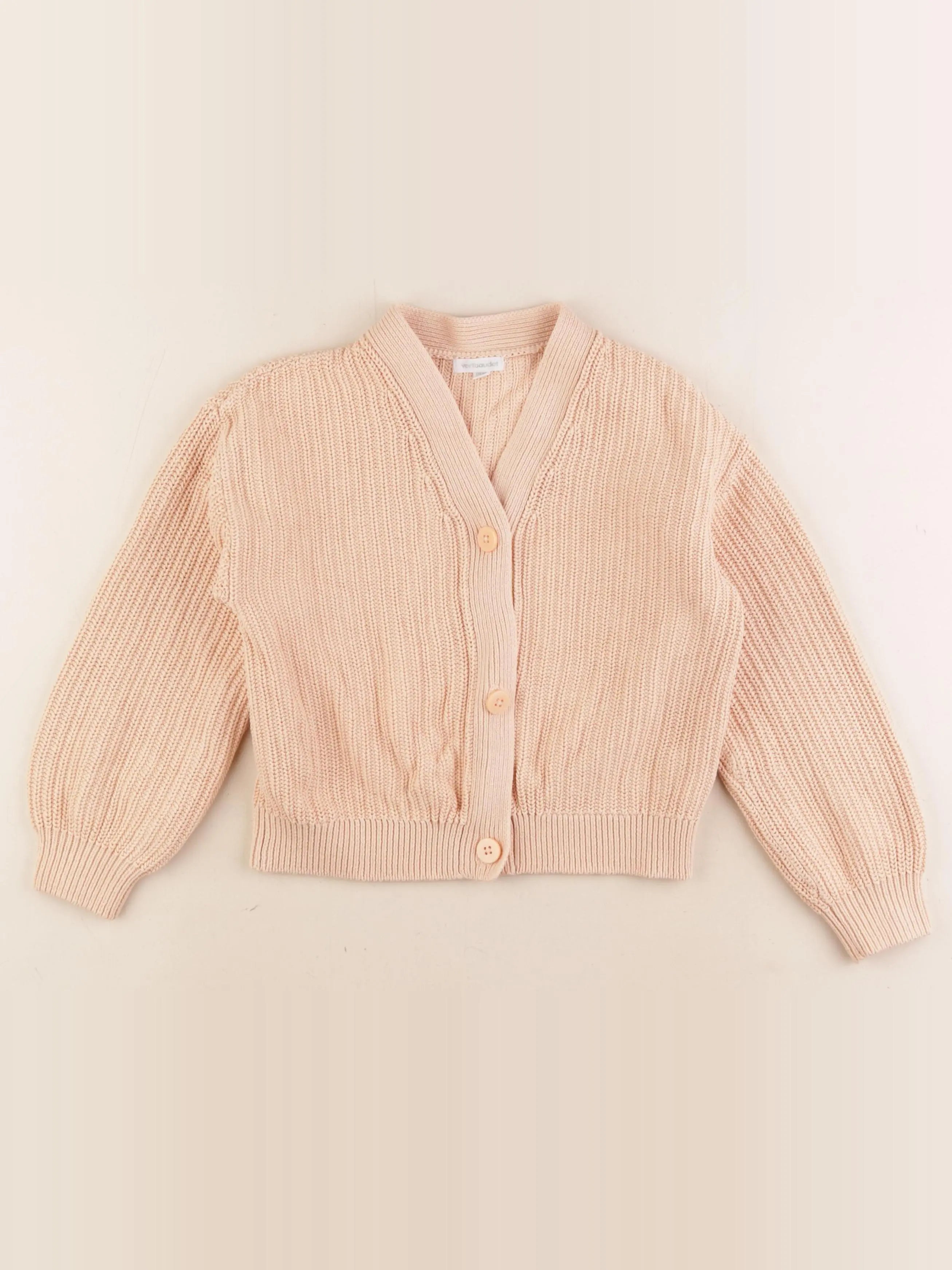 Vertbaudet - gilet orange - 7 ans