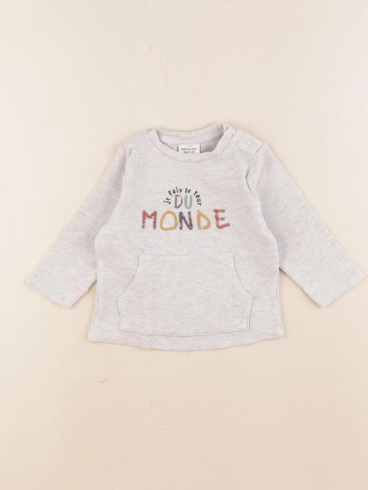 Tape à l'oeil - tee-shirt gris - 12 mois