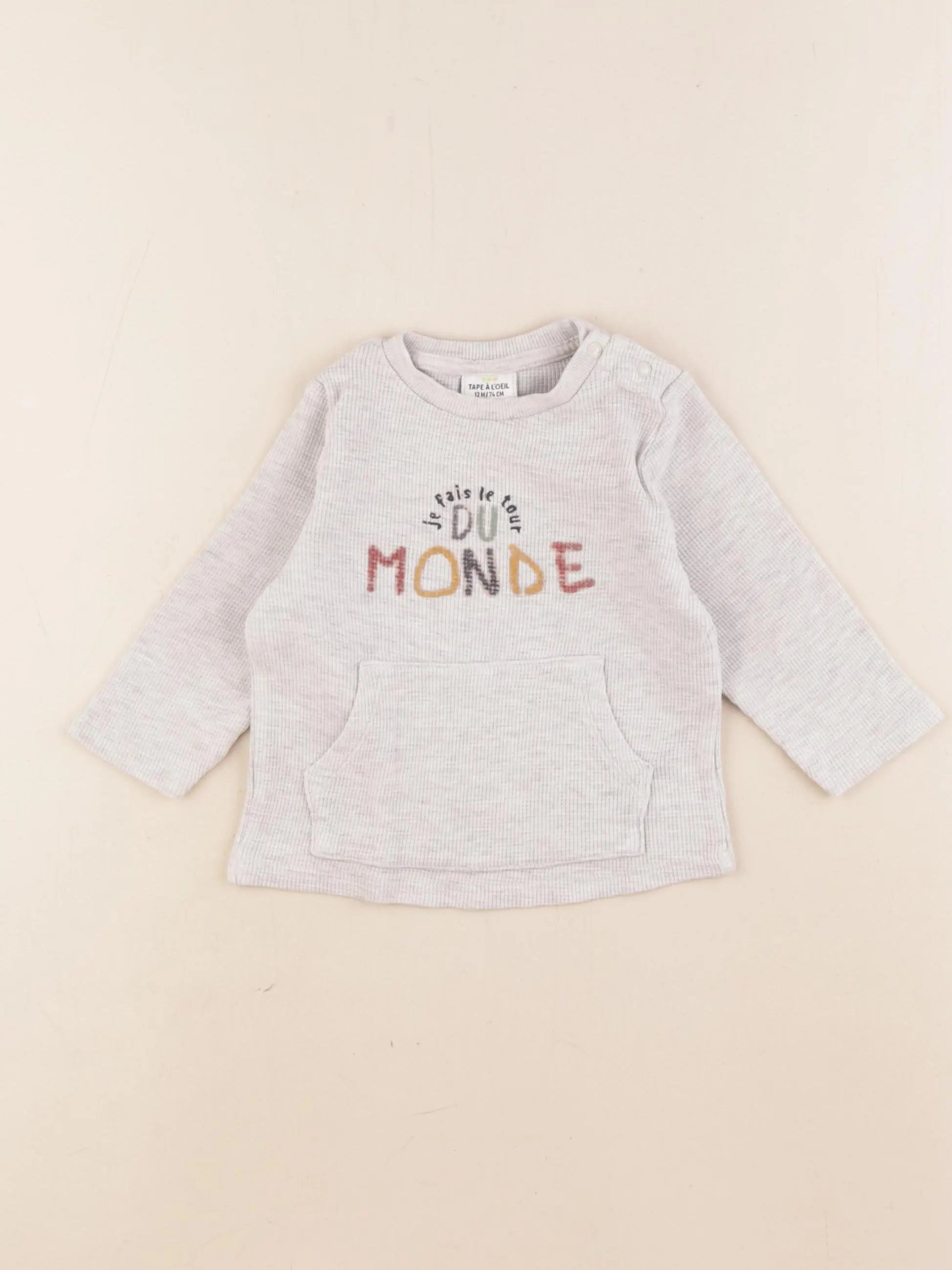 Tape à l'oeil - tee-shirt gris - 12 mois