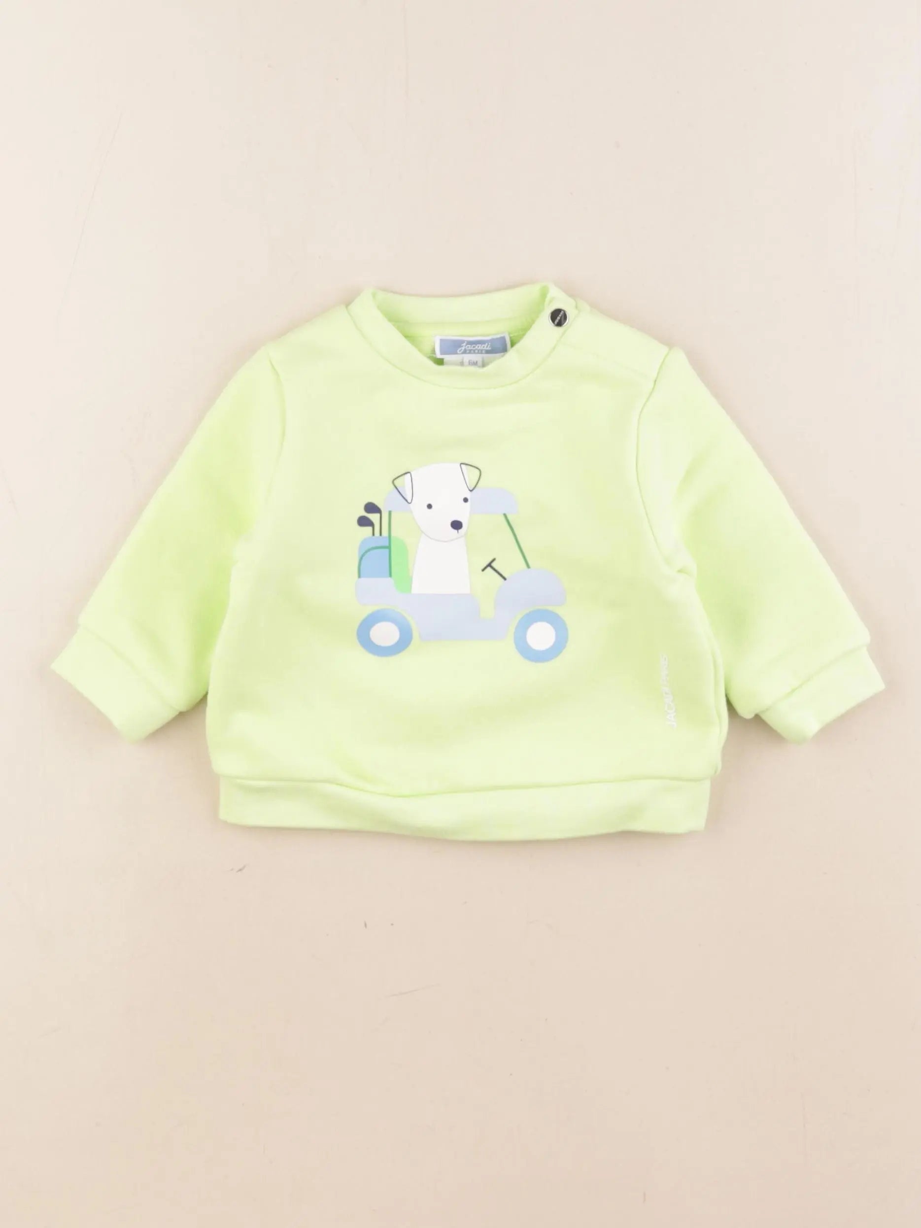 Jacadi - sweat vert - 6 mois