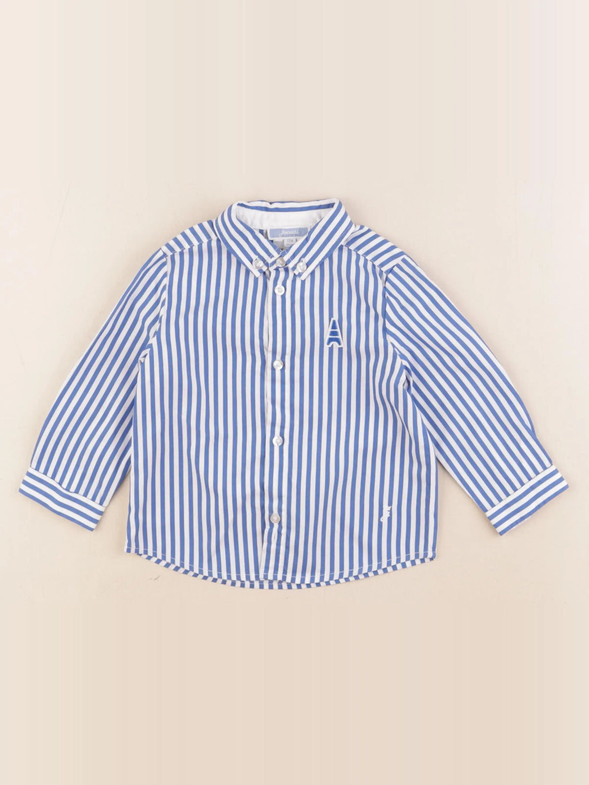 Jacadi - chemise bleu, blanc - 12 mois