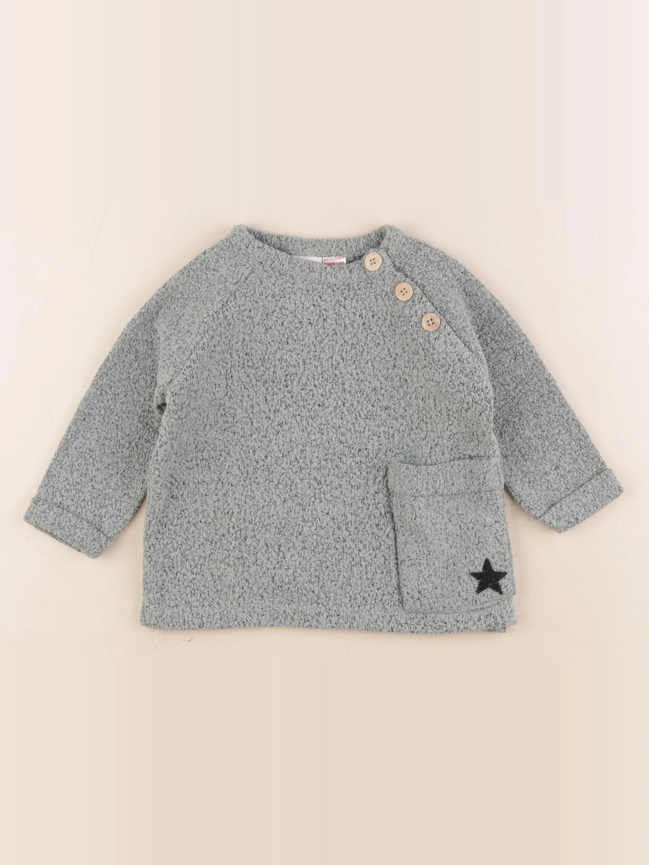 Zara - pull vert - 9/12 mois