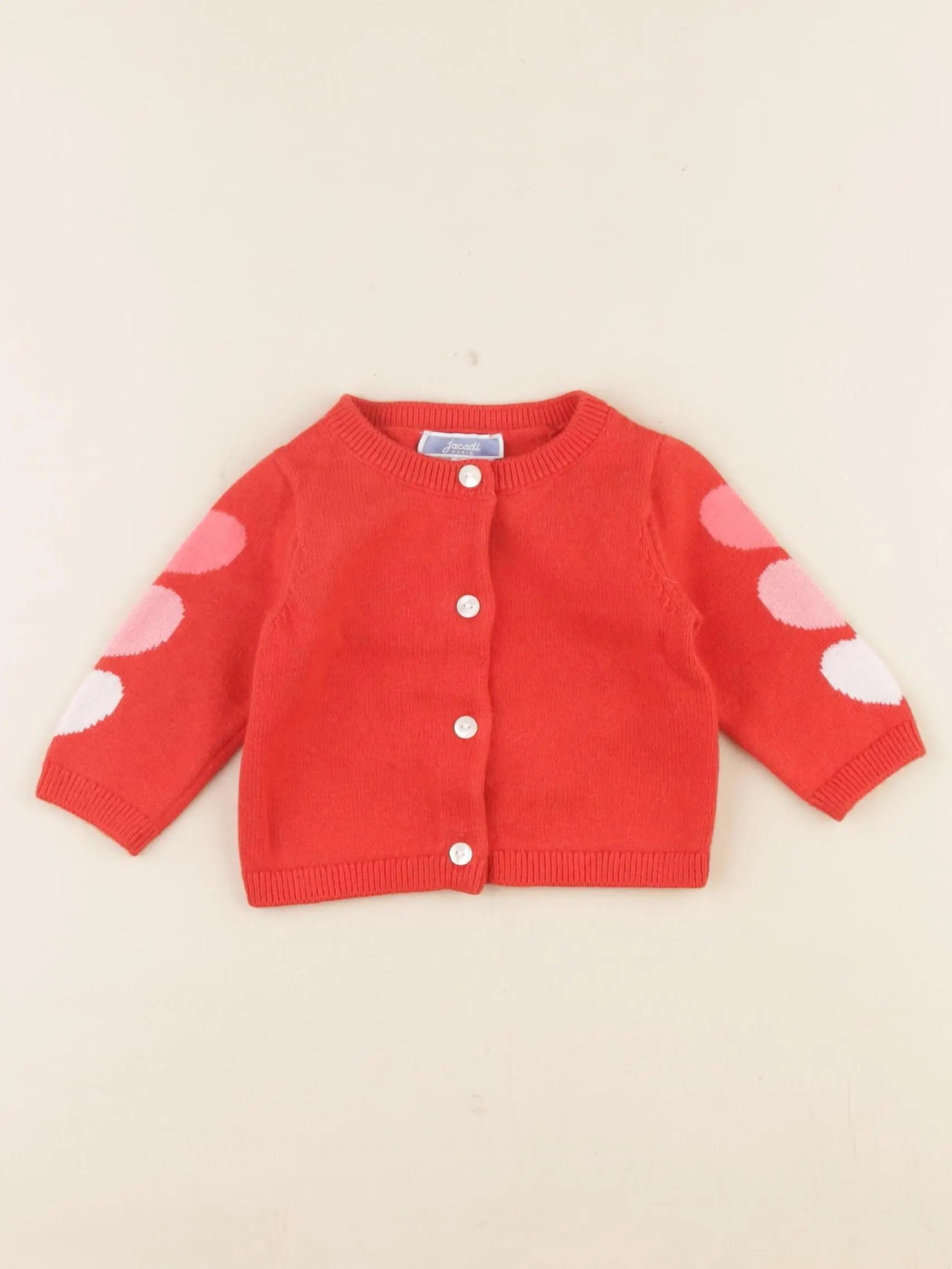 Jacadi - gilet rouge - 3 mois