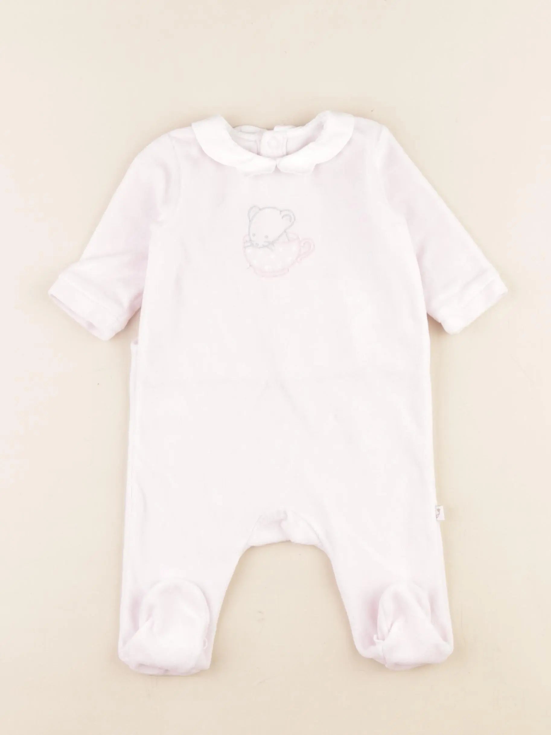 Jacadi - pyjama velours rose - 3 mois