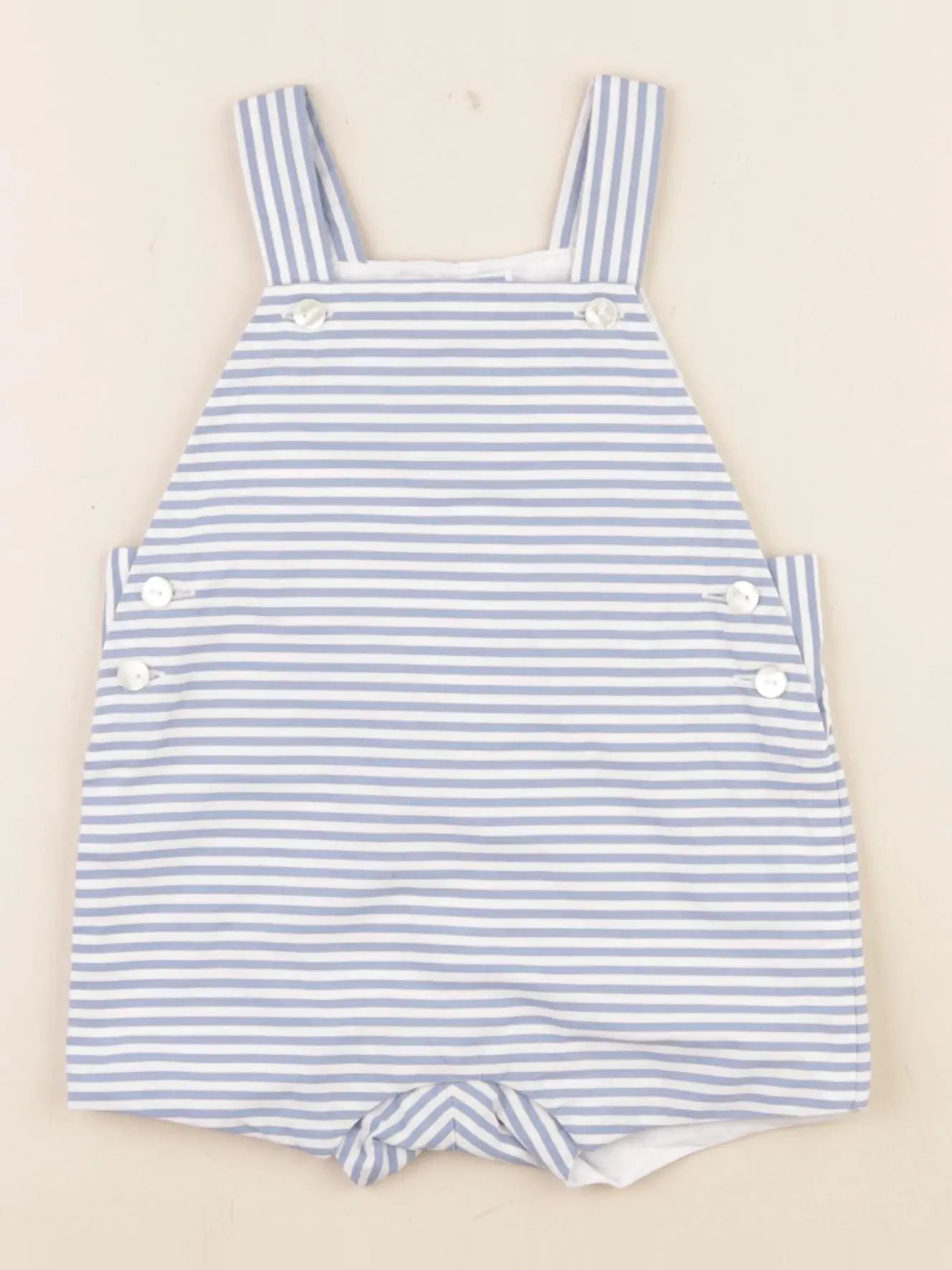 Jacadi - salopette blanc, bleu - 6 mois